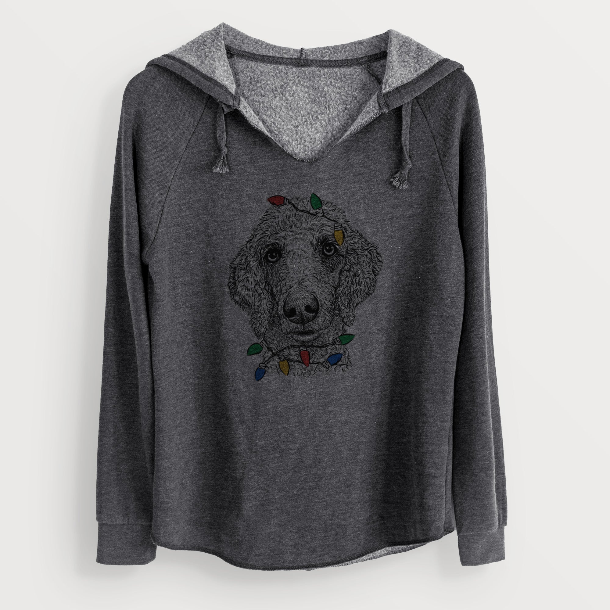 Christmas Lights Blossom the Poodle - Cali Wave Hooded Sweatshirt