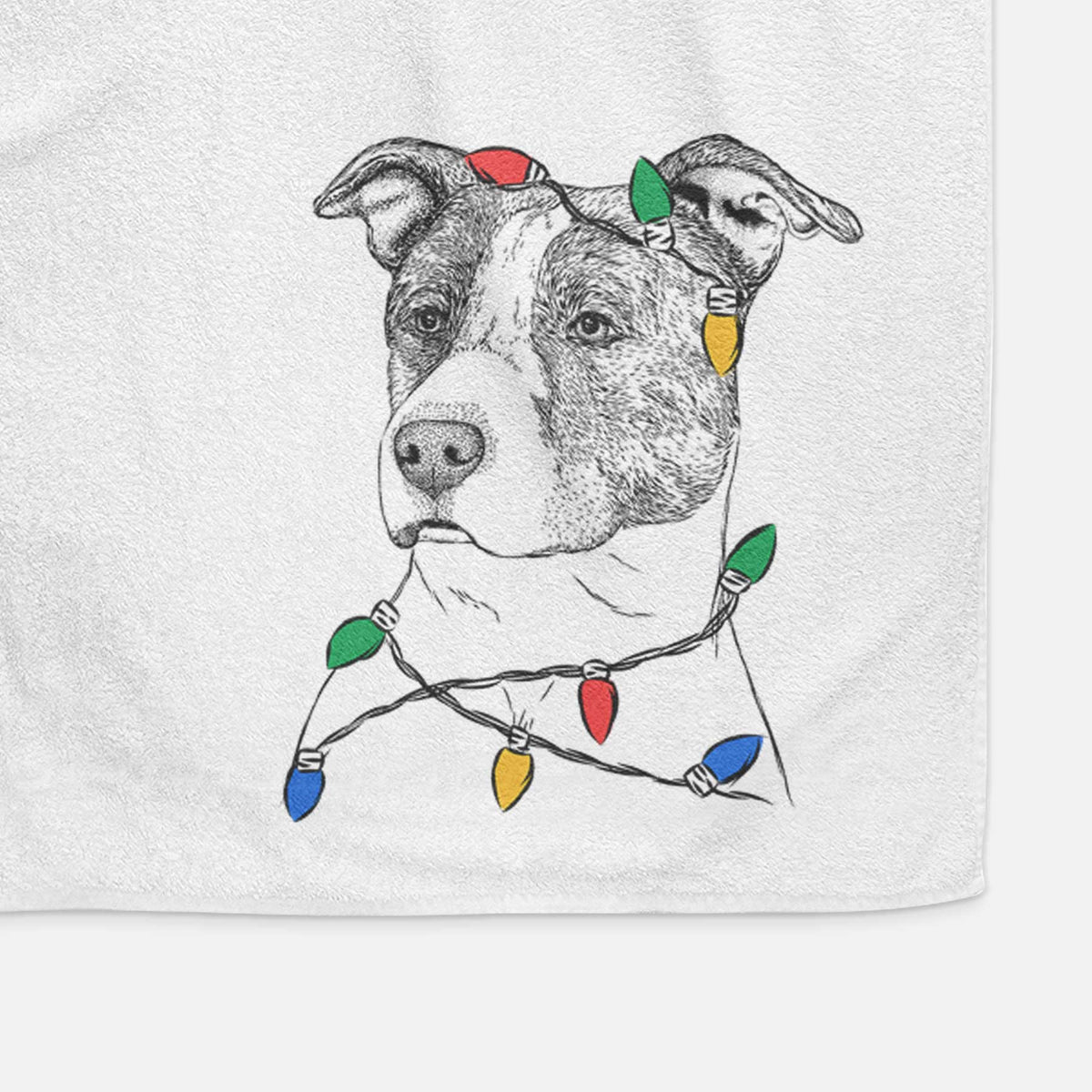 Blu the Pitbull Decorative Hand Towel