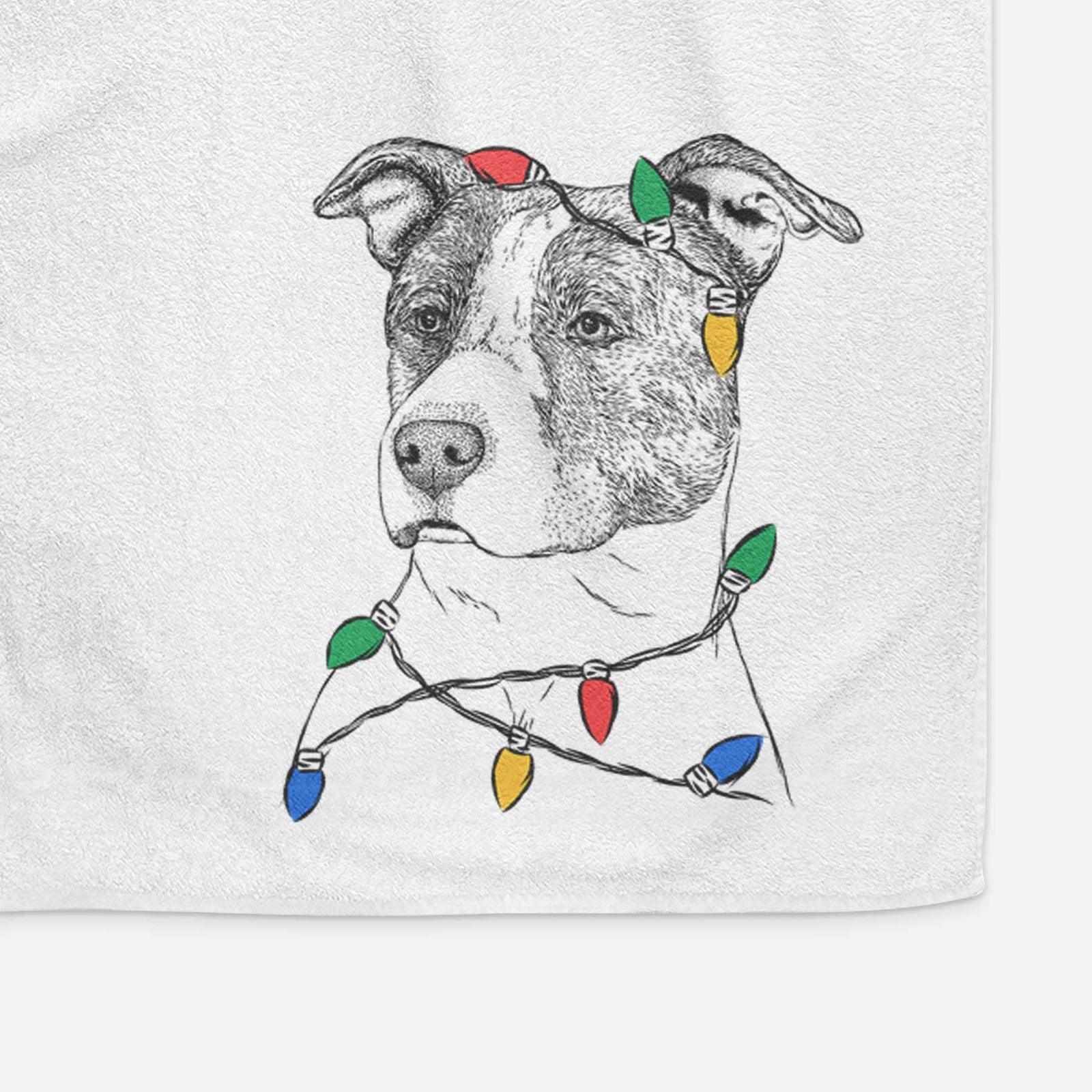 Blu the Pitbull Decorative Hand Towel