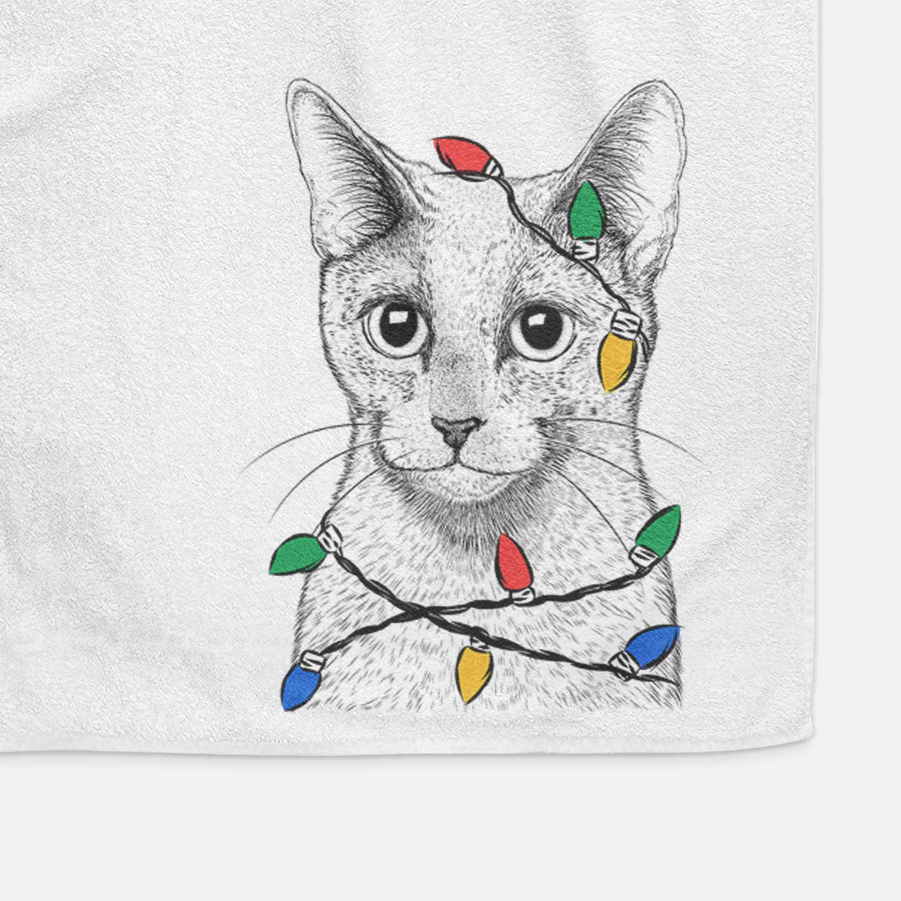 Blue the Russsian Blue Cat Decorative Hand Towel