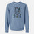 Christmas Lights Blue the Russsian Blue Cat - Unisex Pigment Dyed Crew Sweatshirt