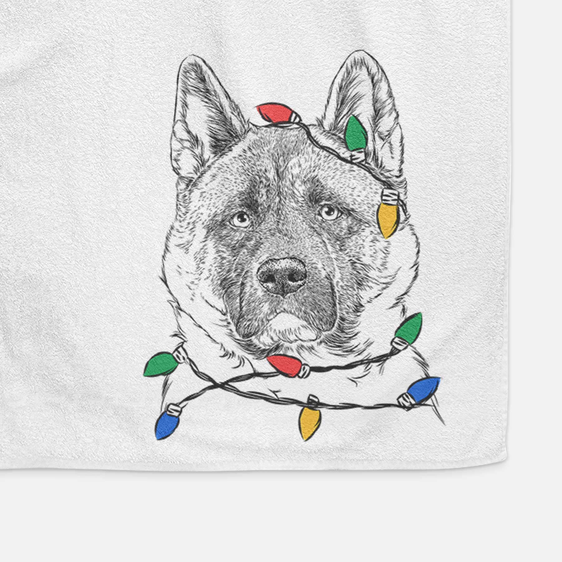 Bo the American Akita Decorative Hand Towel