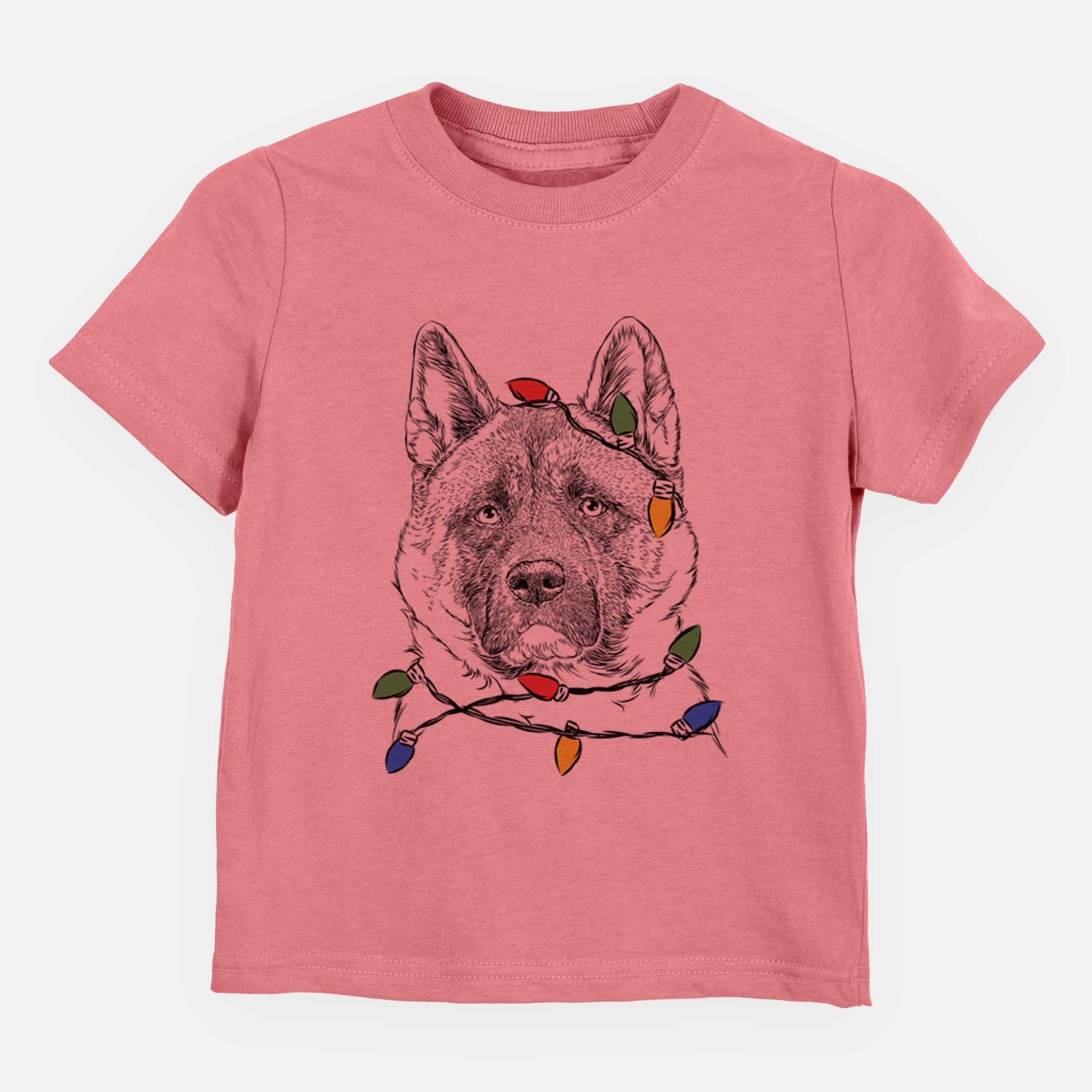 Christmas Lights Bo the American Akita - Kids/Youth/Toddler Shirt