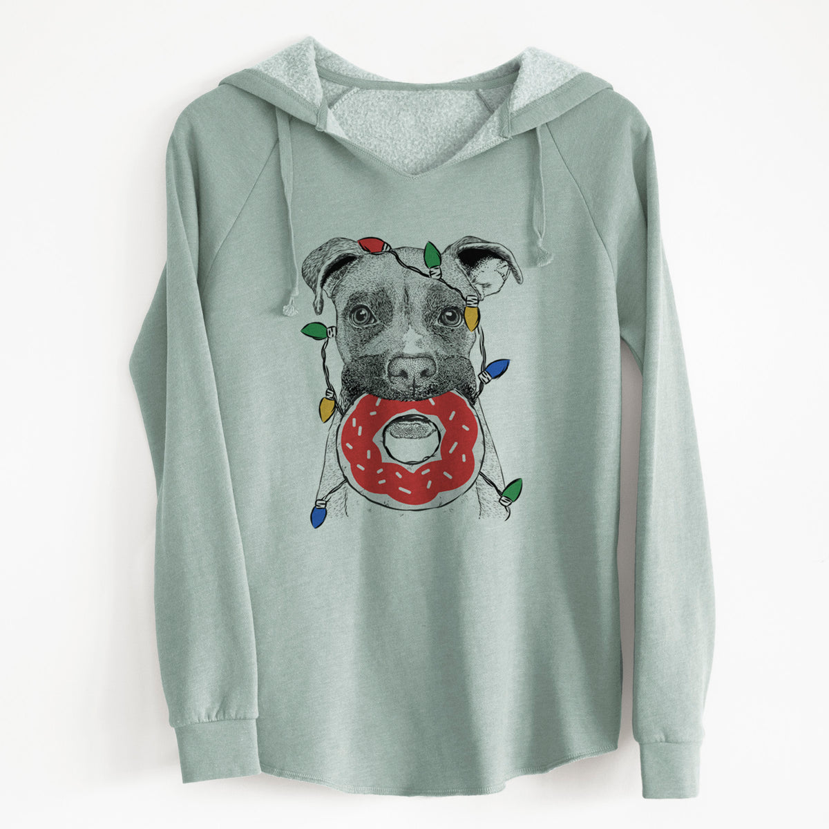Christmas Lights Bo the Boxer - Cali Wave Hooded Sweatshirt