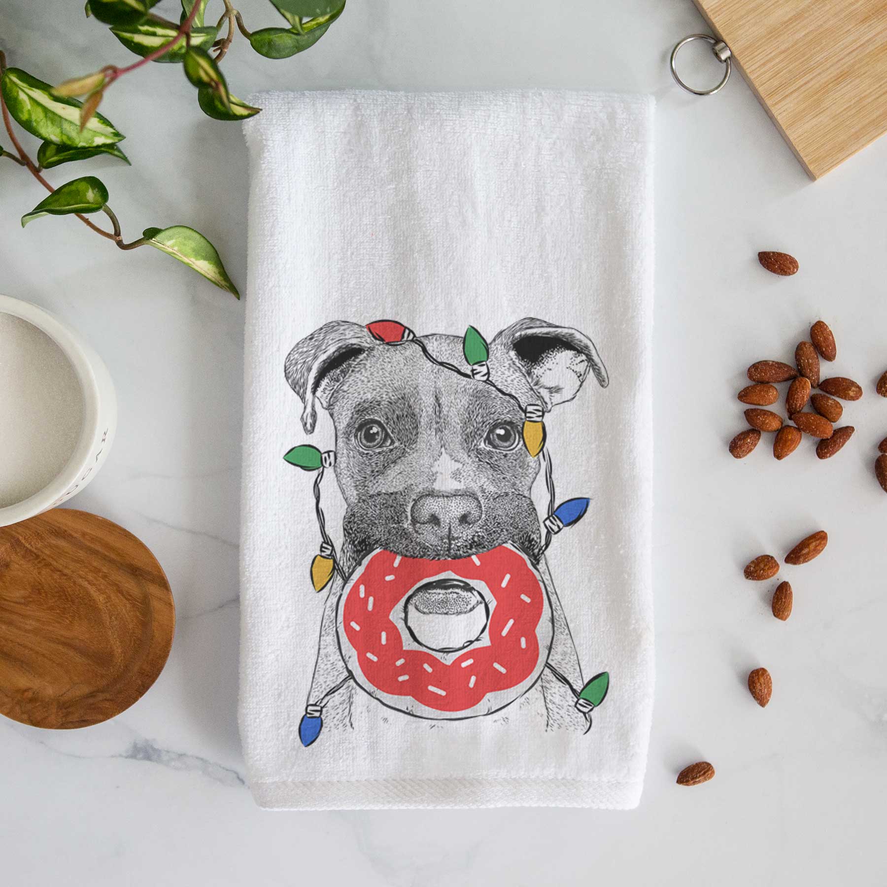 Bo the Boxer Decorative Hand Towel