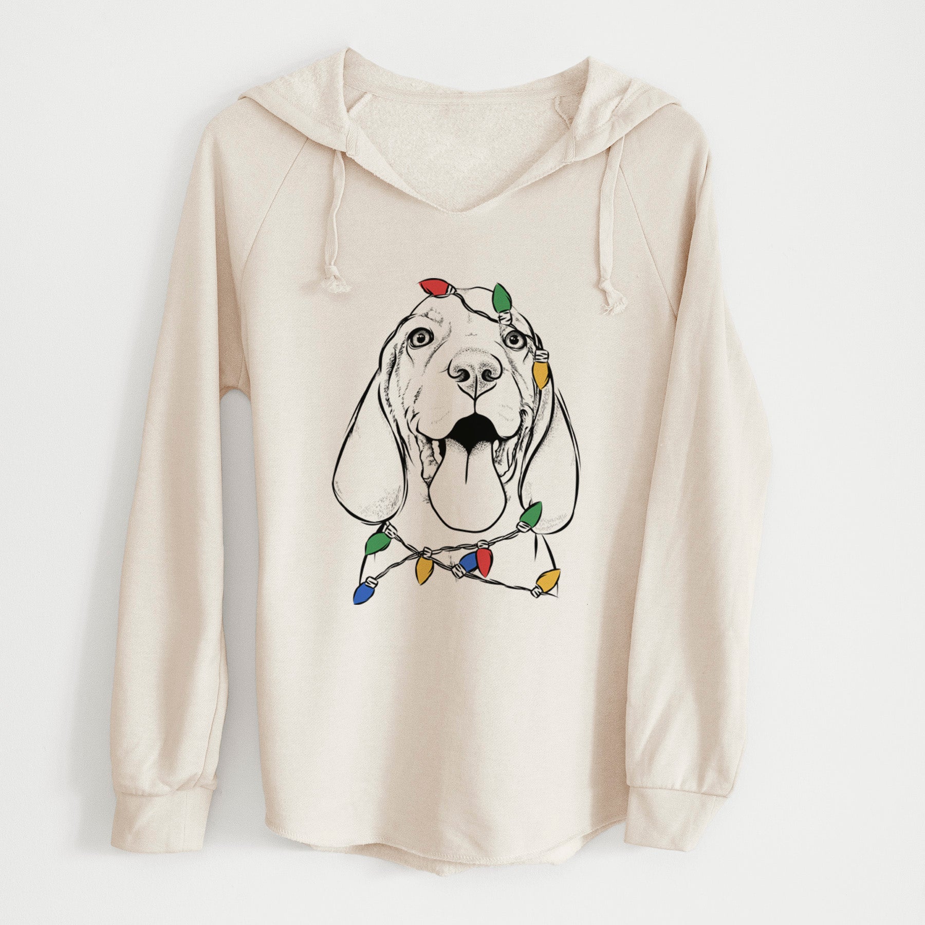 Christmas Lights Bodi the Vizsla - Cali Wave Hooded Sweatshirt