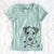 Christmas Lights Bogart the Parson Russell Terrier - Women's V-neck Shirt