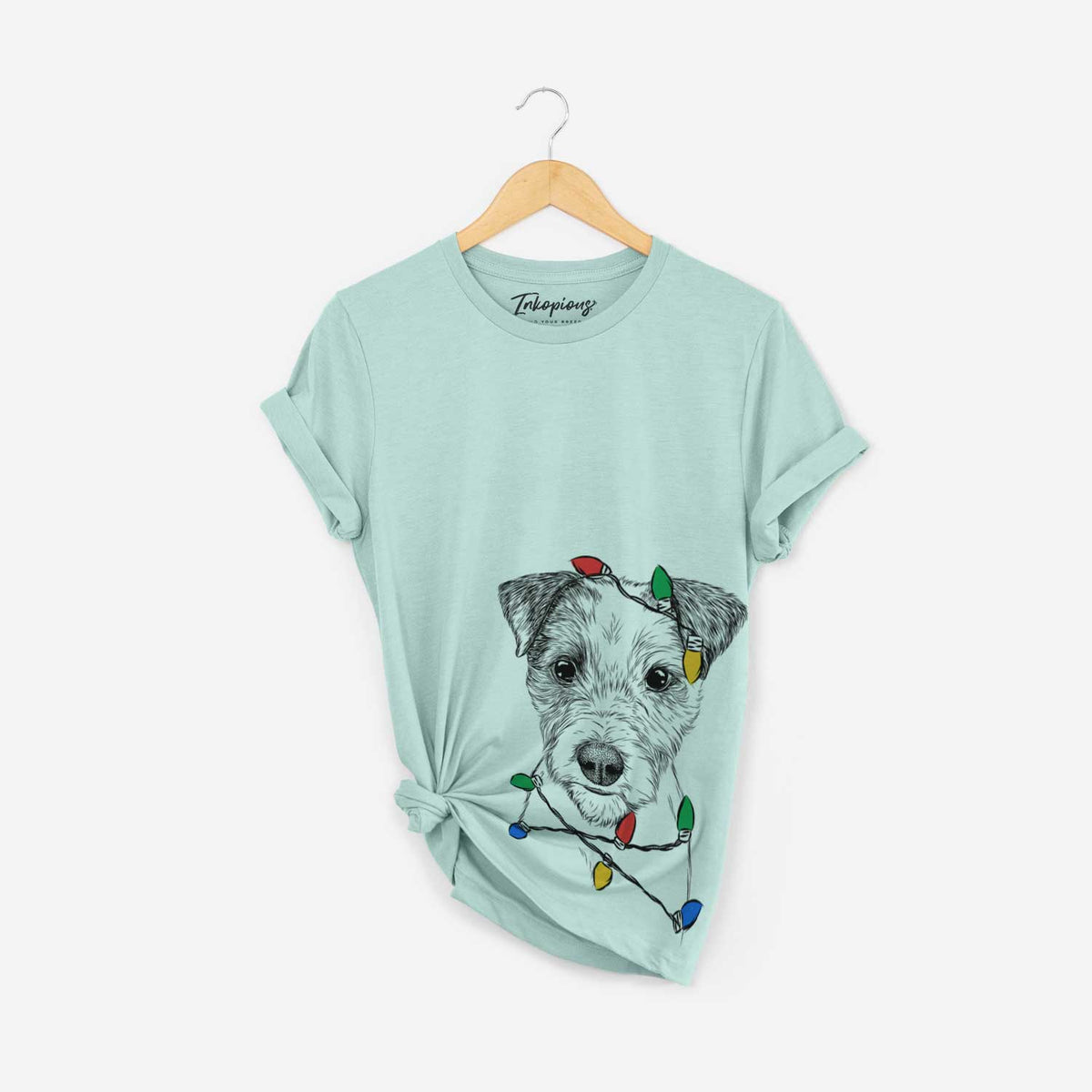 Christmas Lights Bogart the Parson Russell Terrier - Unisex Crewneck