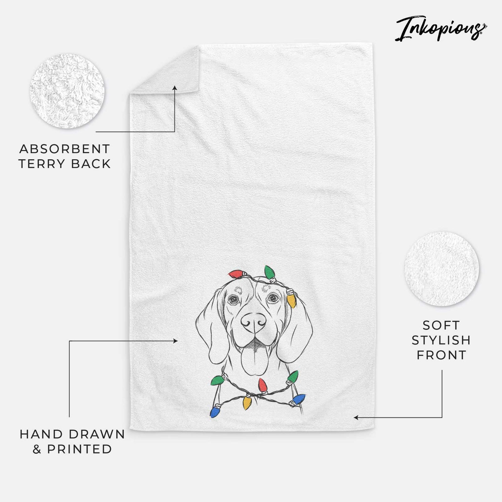 Bogie the Beagle Decorative Hand Towel