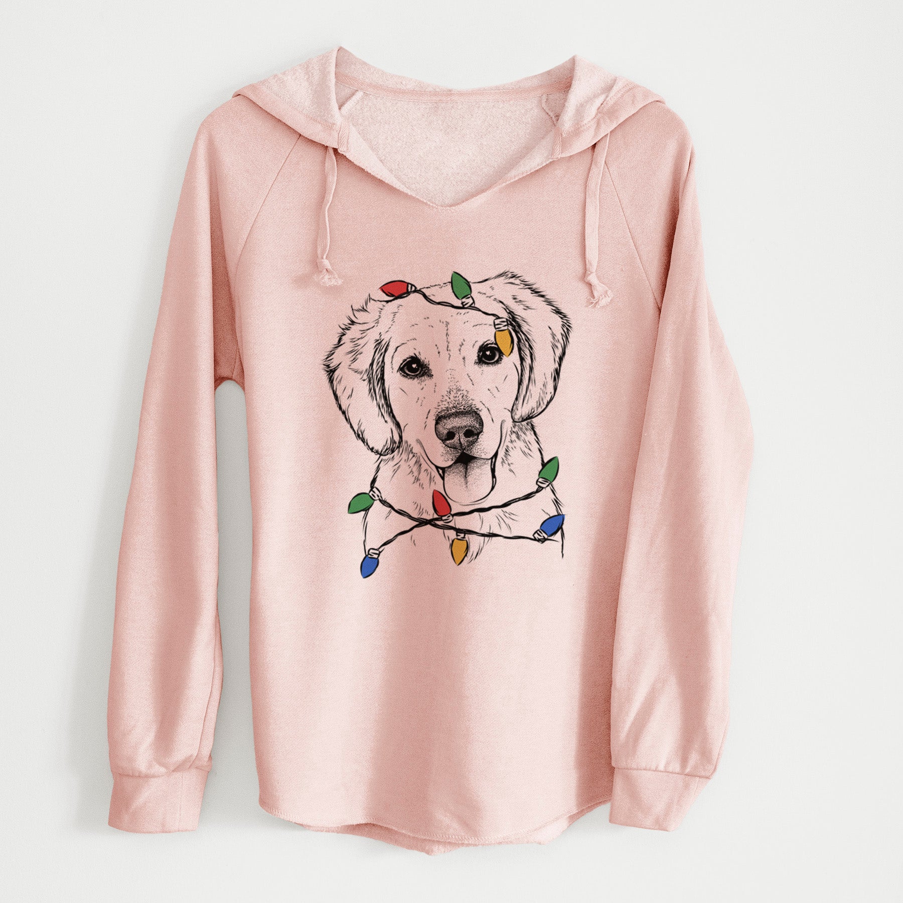 Christmas Lights Bojo the Golden Retriever - Cali Wave Hooded Sweatshirt