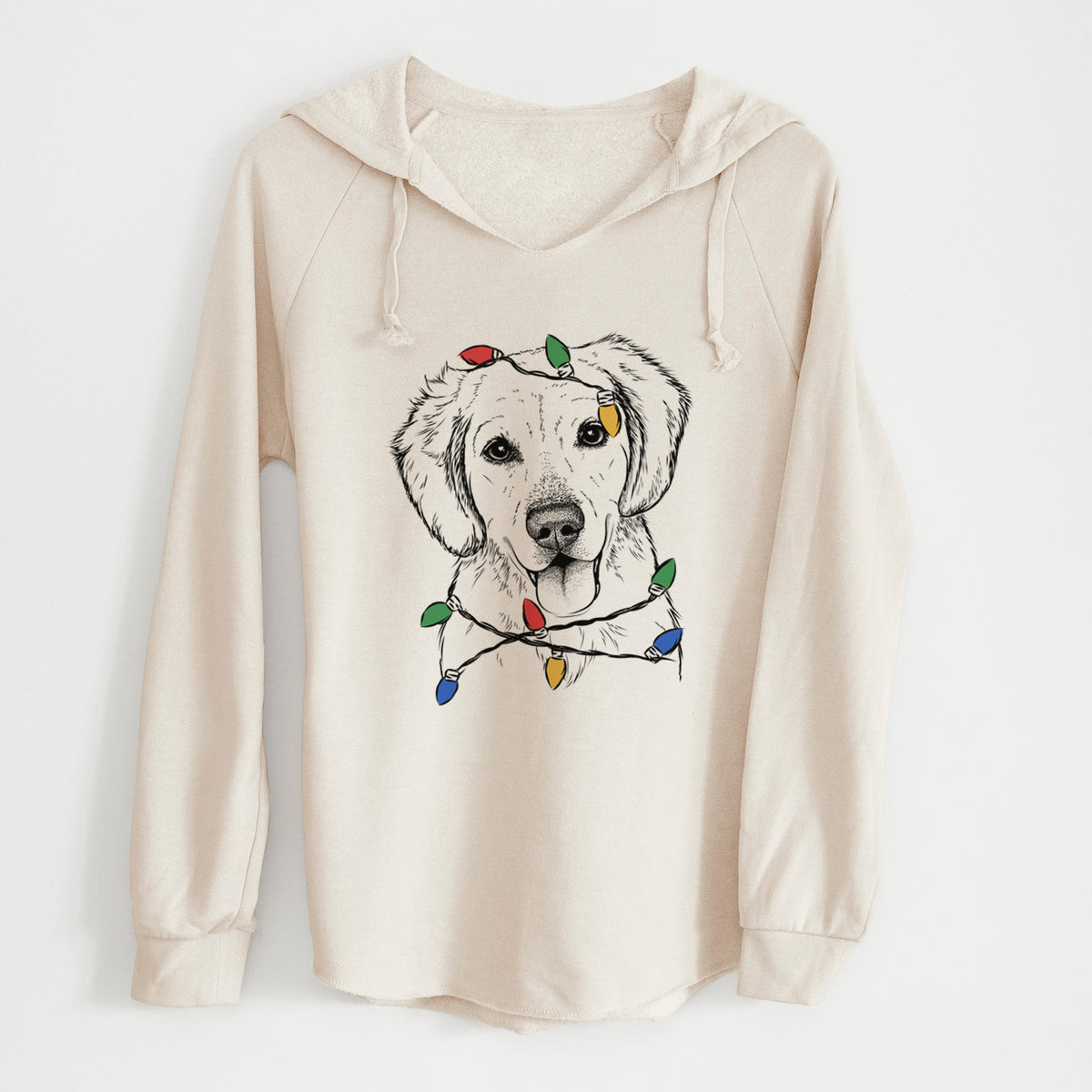 Christmas Lights Bojo the Golden Retriever - Cali Wave Hooded Sweatshirt