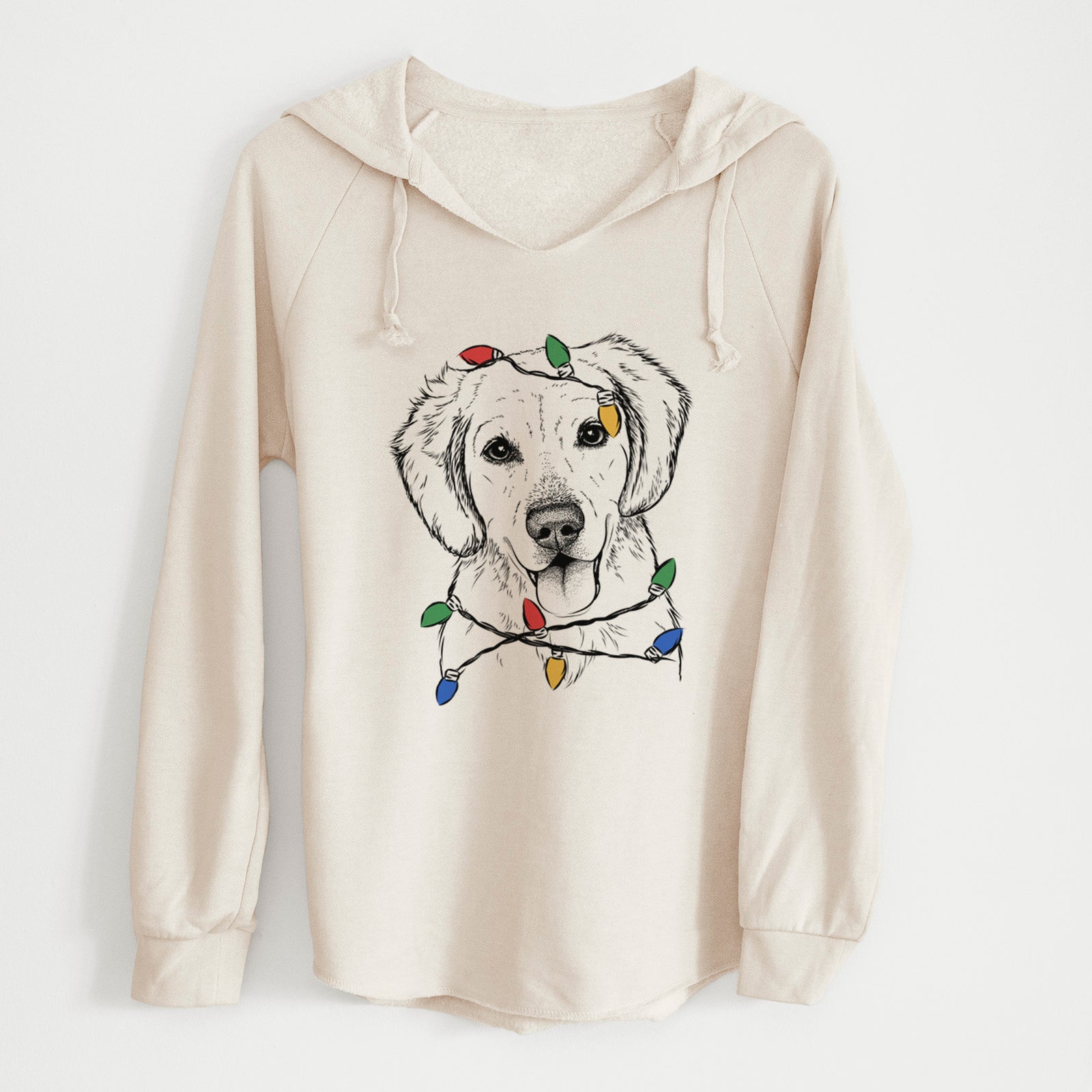Christmas Lights Bojo the Golden Retriever - Cali Wave Hooded Sweatshirt