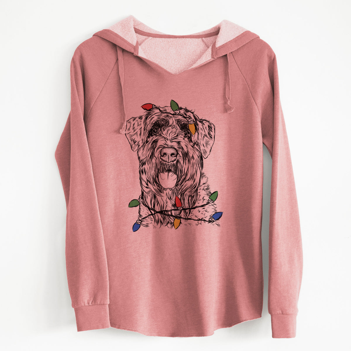 Christmas Lights Bonnie the Bouvier Des Flandres - Cali Wave Hooded Sweatshirt
