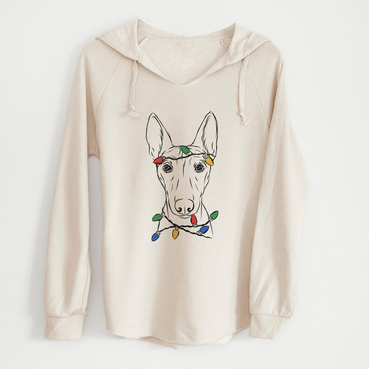 Christmas Lights Bonsai the Basenji - Cali Wave Hooded Sweatshirt