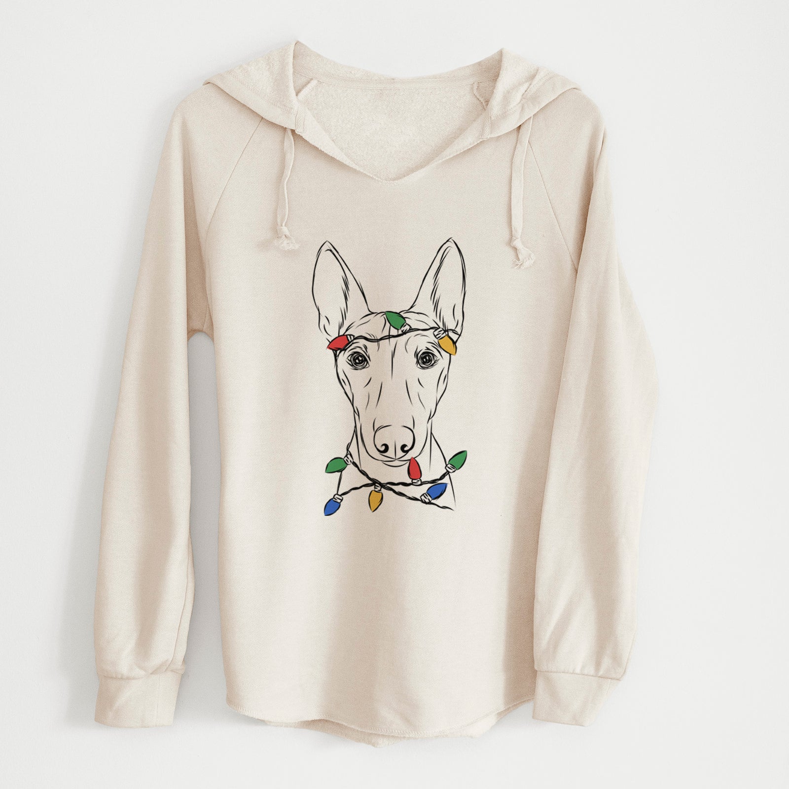 Christmas Lights Bonsai the Basenji - Cali Wave Hooded Sweatshirt