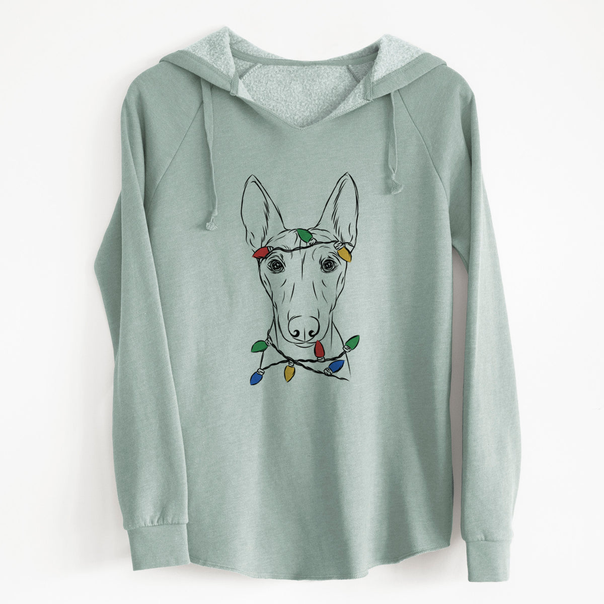 Christmas Lights Bonsai the Basenji - Cali Wave Hooded Sweatshirt