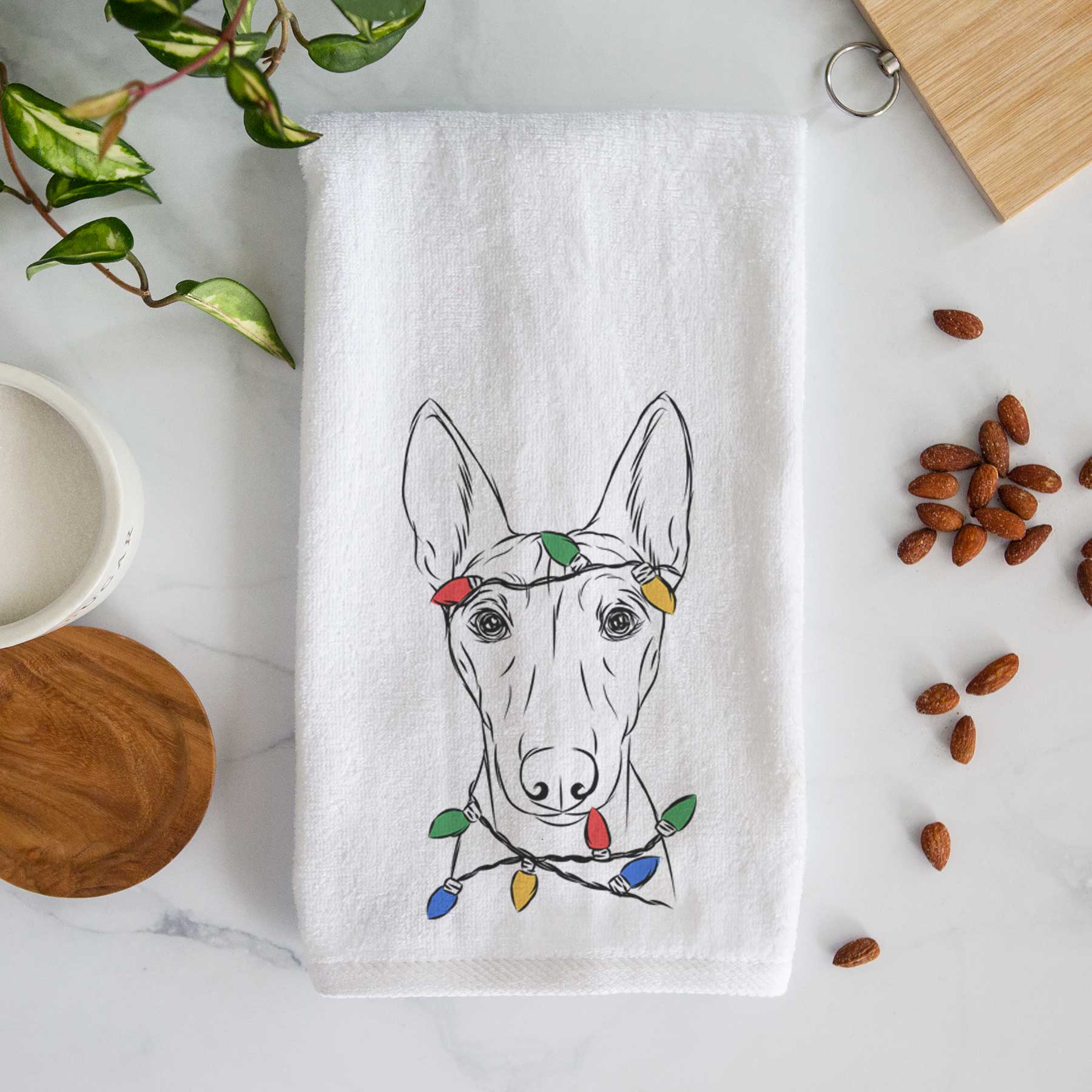 Bonsai the Basenji Decorative Hand Towel