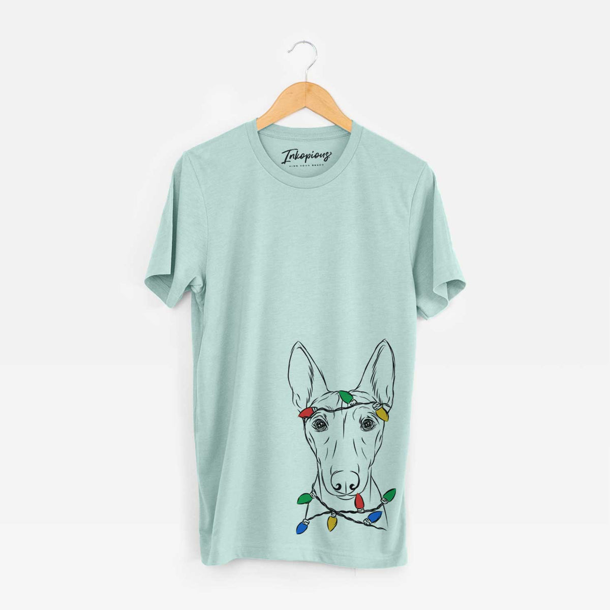Christmas Lights Bonsai the Basenji - Unisex Crewneck