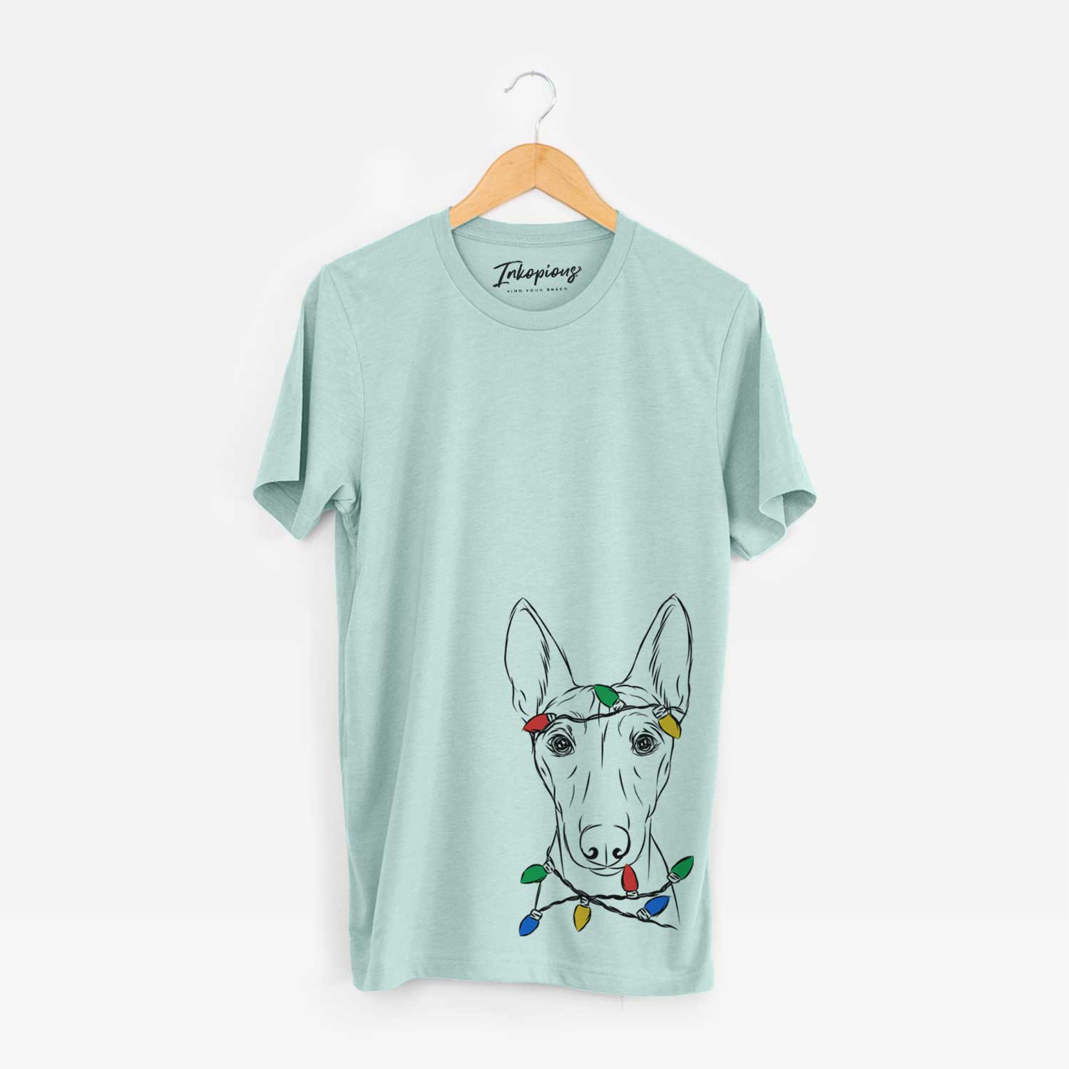 Christmas Lights Bonsai the Basenji - Unisex Crewneck