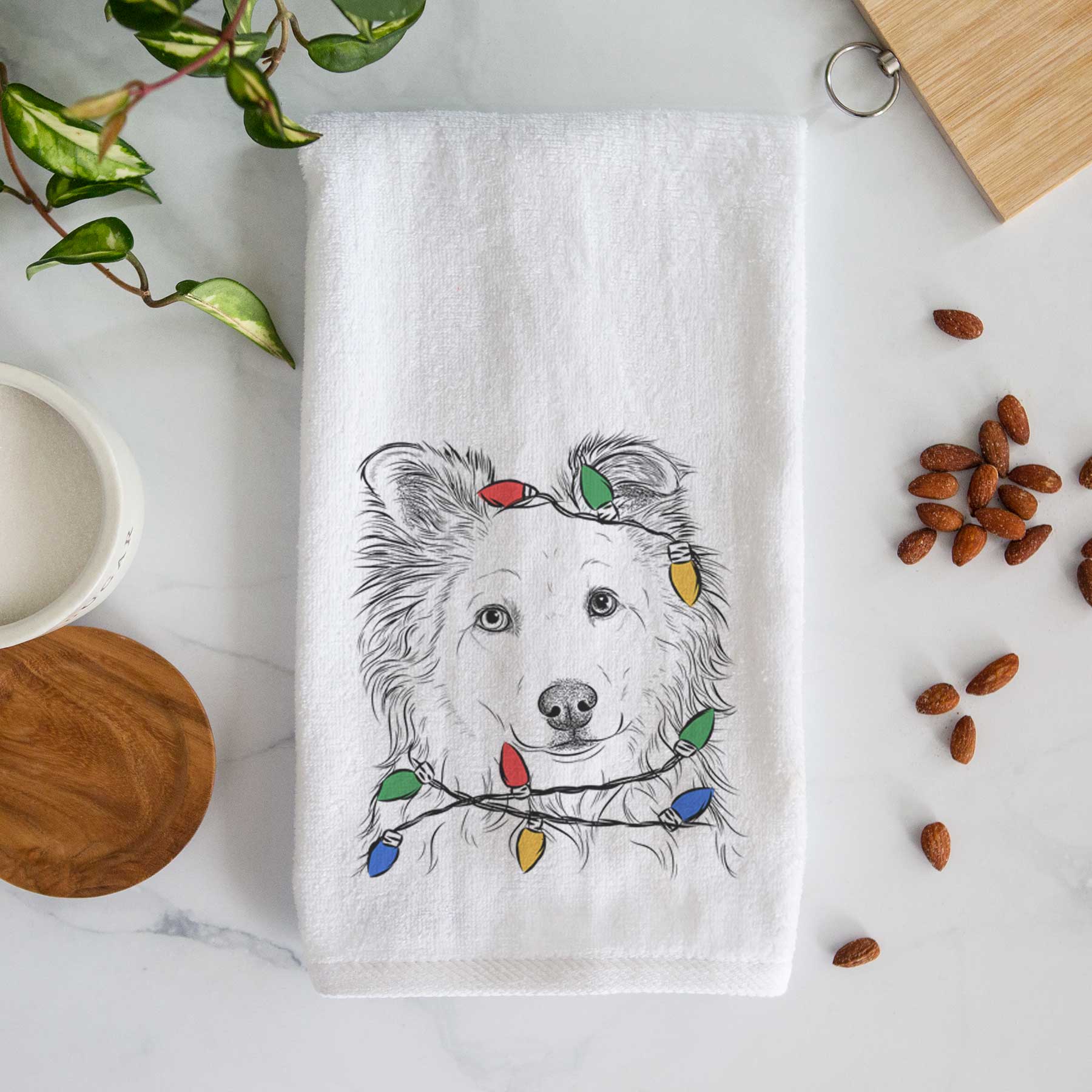 Bonsai the Mixed Breed Decorative Hand Towel