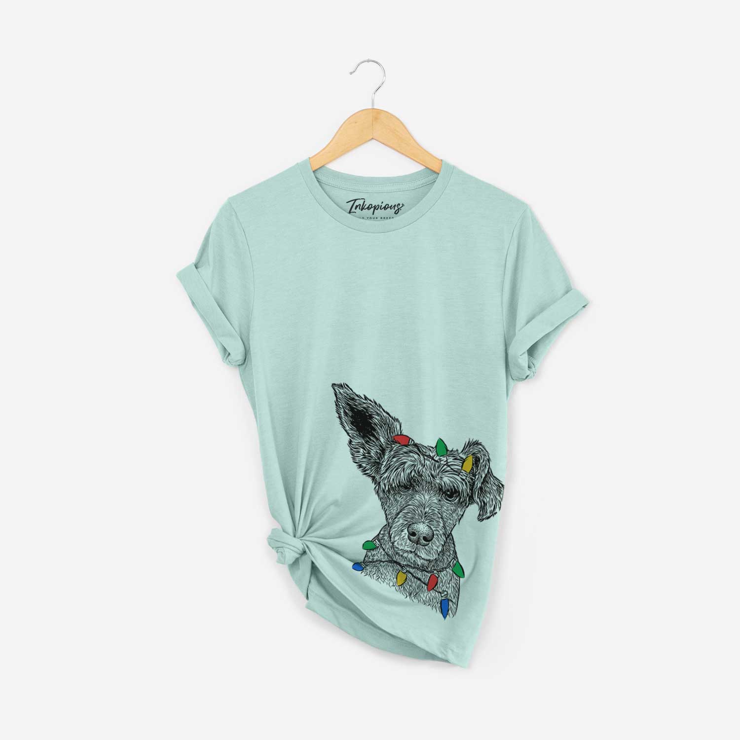 Christmas Lights Boodles the Schnauzer Mix - Unisex Crewneck