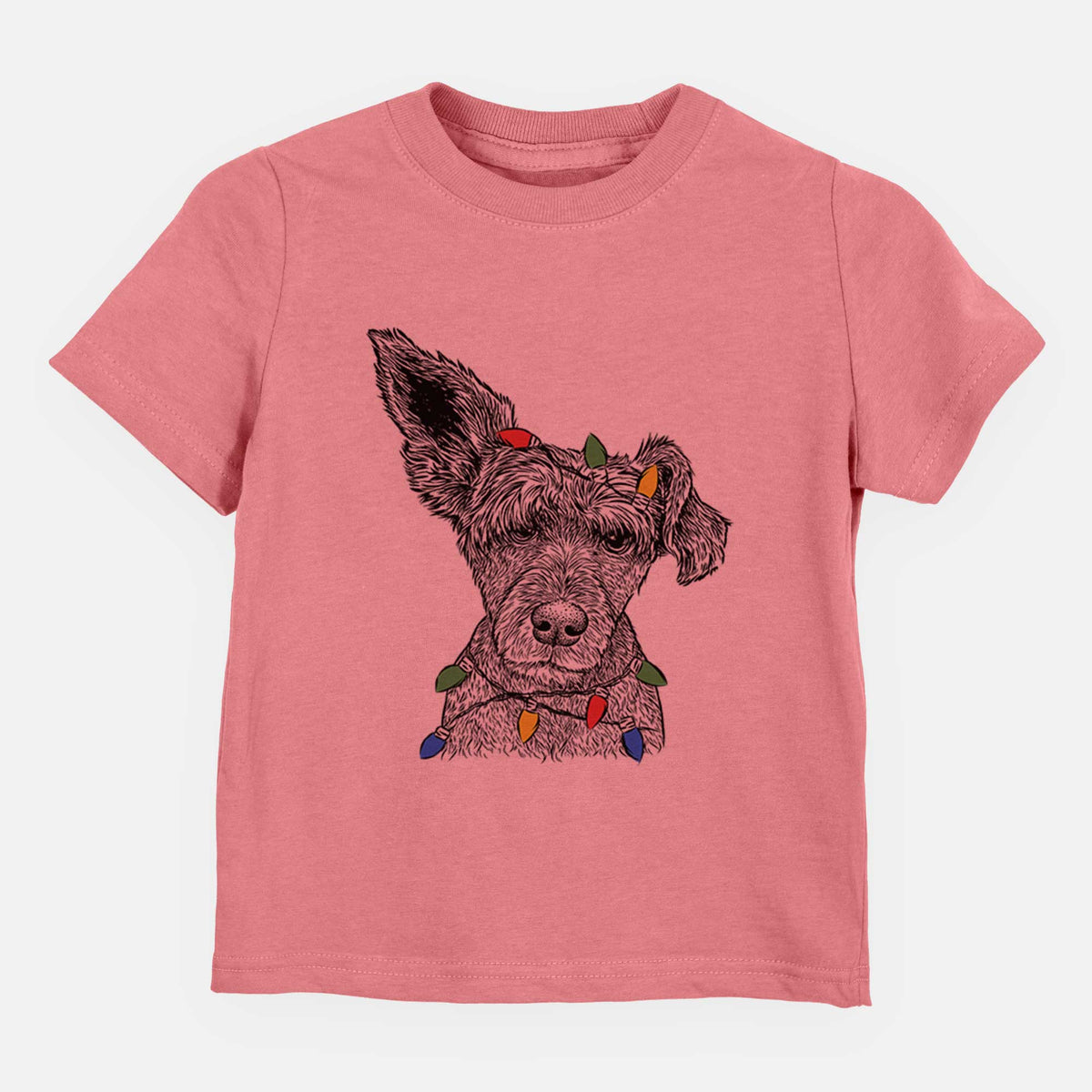 Christmas Lights Boodles the Schnauzer Mix - Kids/Youth/Toddler Shirt