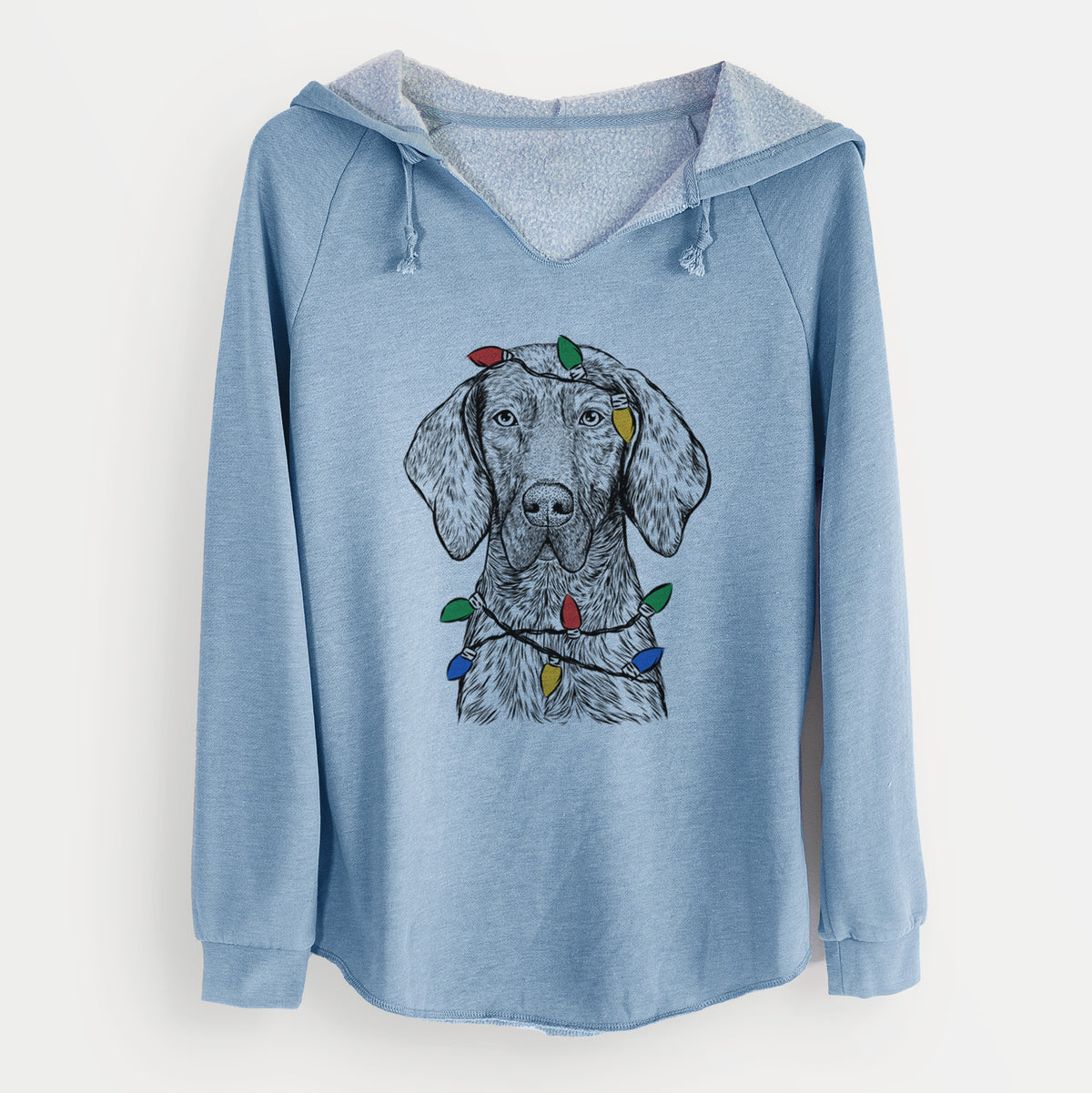 Christmas Lights Boone the Plott Hound - Cali Wave Hooded Sweatshirt