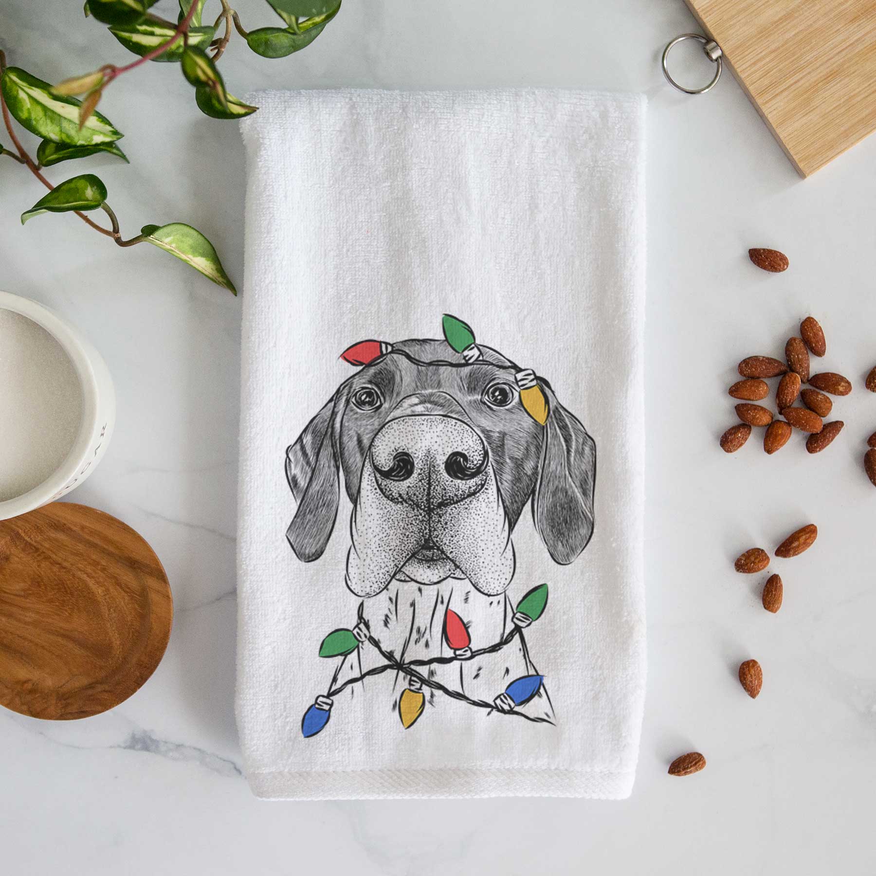 Booze the German Shorthaired Pointer Decorative Hand Towel