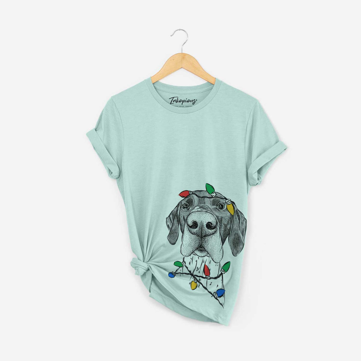 Christmas Lights Booze the German Shorthaired Pointer - Unisex Crewneck