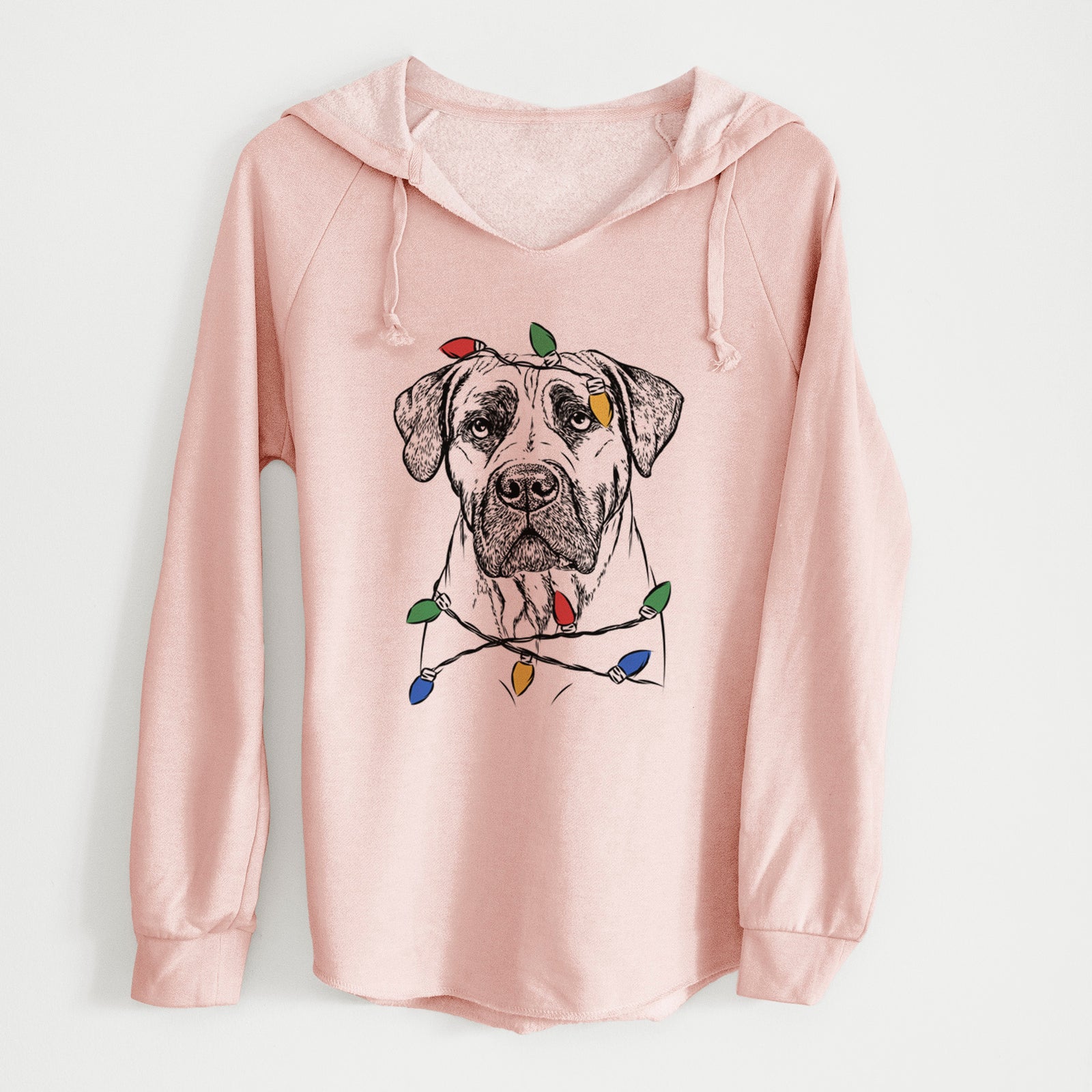 Christmas Lights Boris the Boerboel - Cali Wave Hooded Sweatshirt