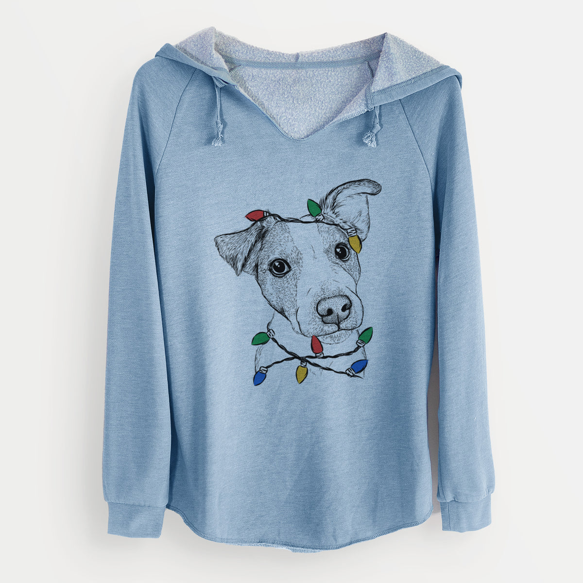 Christmas Lights Bosse the Jack Russell Terrier - Cali Wave Hooded Sweatshirt