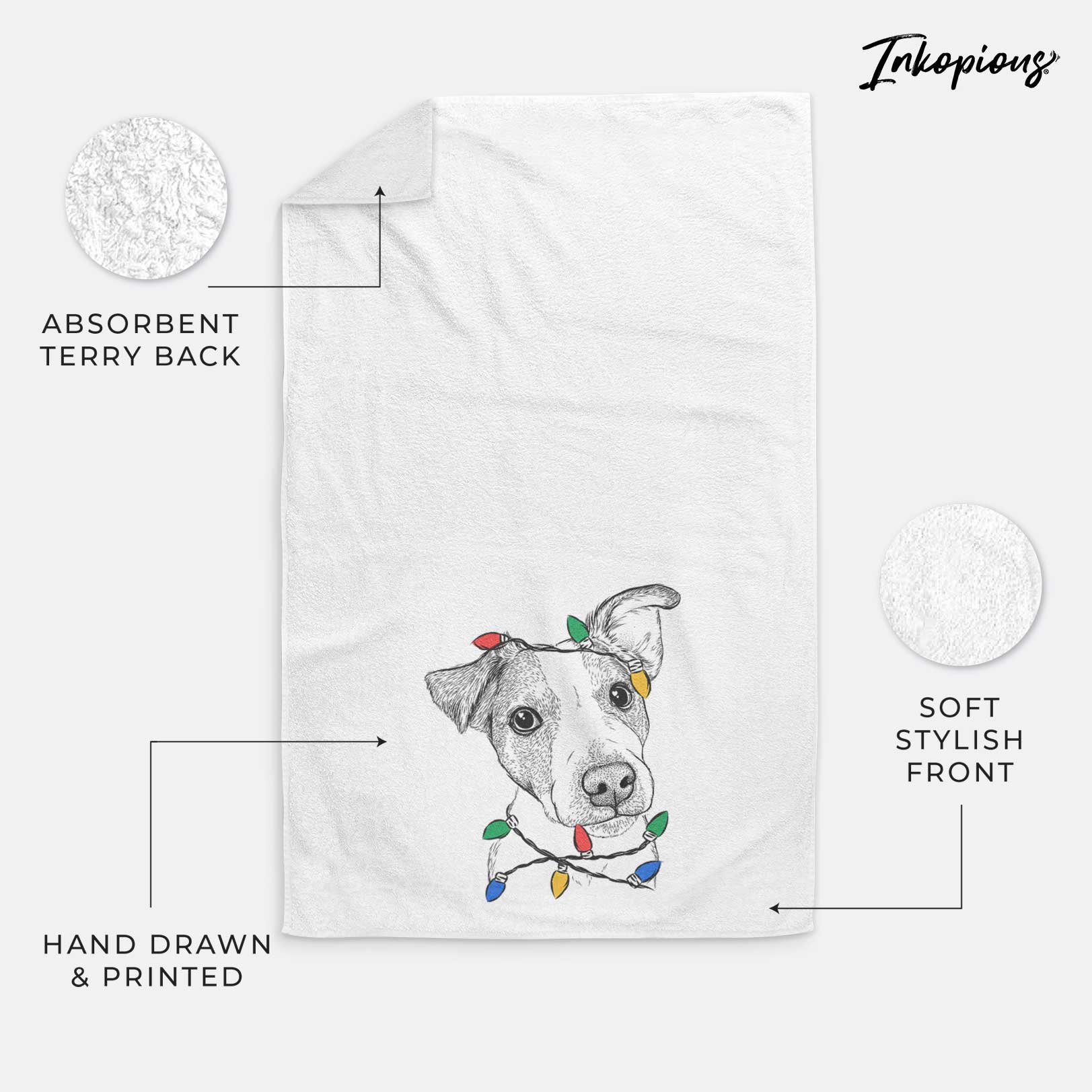 Bosse the Jack Russell Terrier Decorative Hand Towel