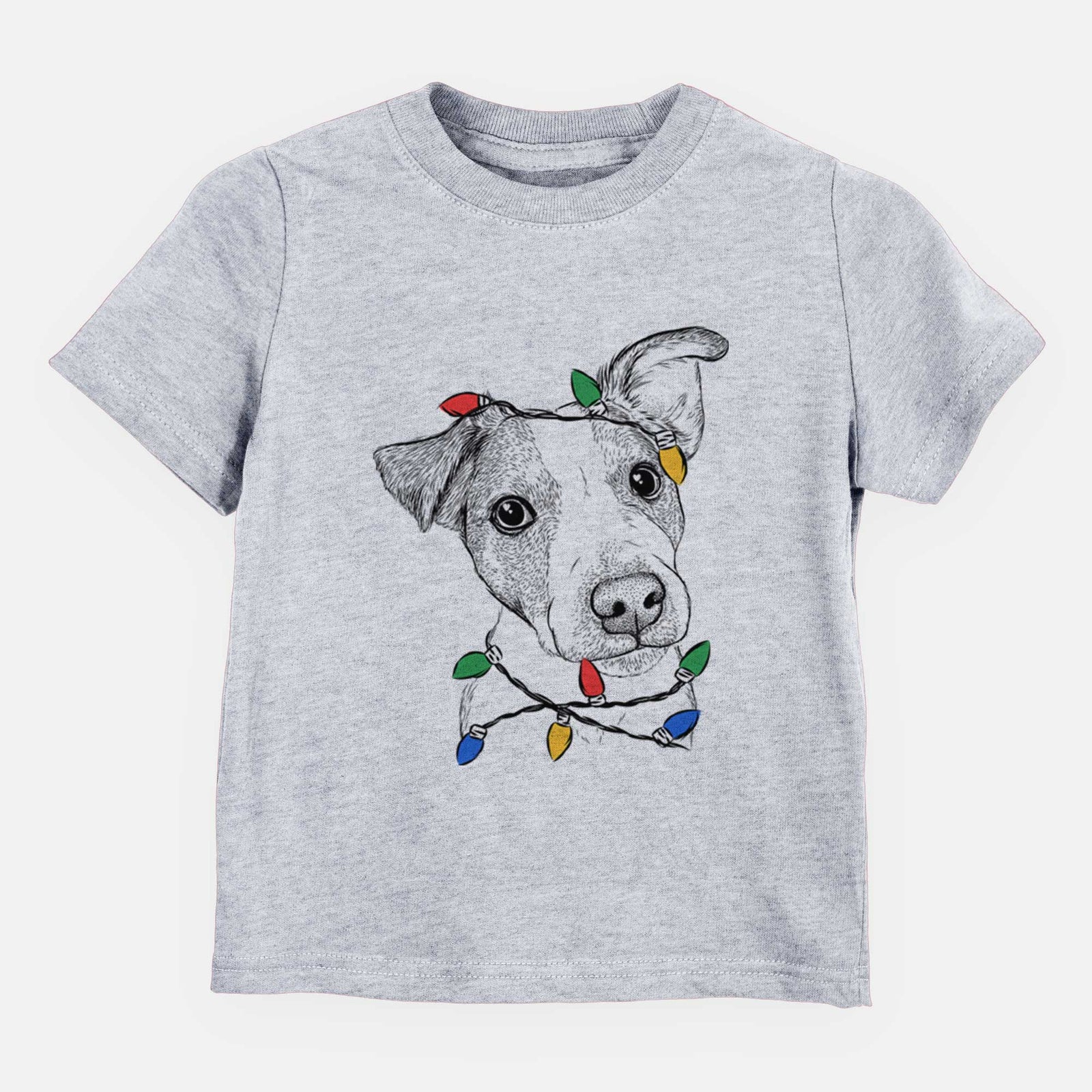 Christmas Lights Bosse the Jack Russell Terrier - Kids/Youth/Toddler Shirt