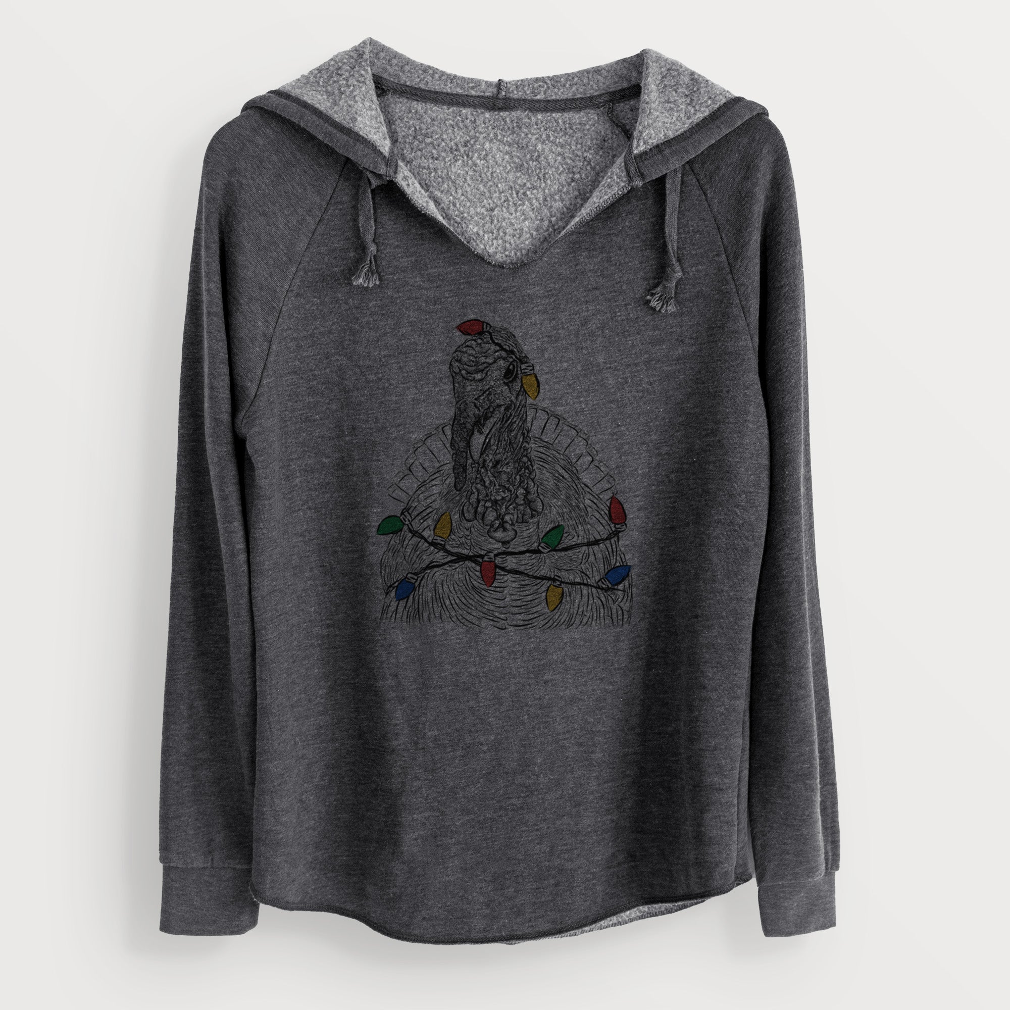 Christmas Lights Brady the Turkey - Cali Wave Hooded Sweatshirt