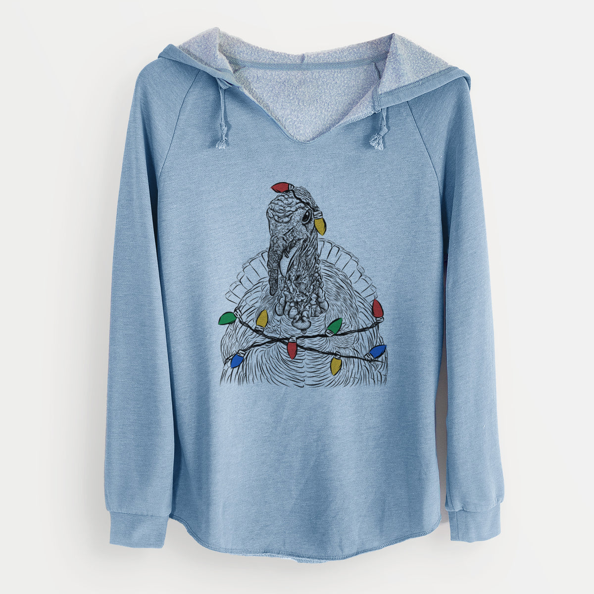 Christmas Lights Brady the Turkey - Cali Wave Hooded Sweatshirt