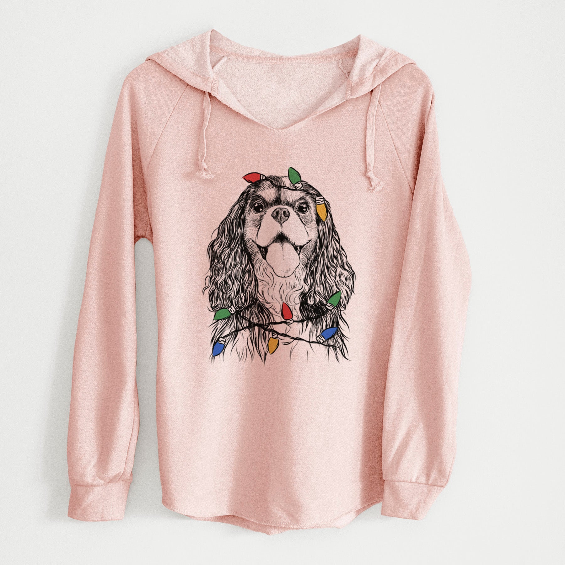 Christmas Lights Brandy the Cavalier King Charles Spaniel - Cali Wave Hooded Sweatshirt