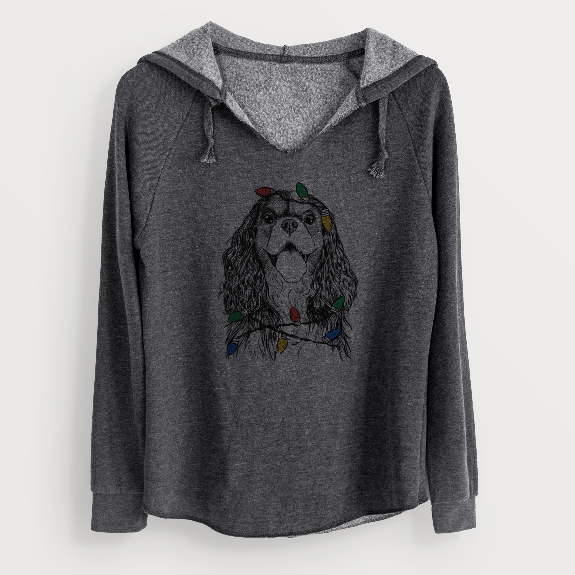 Christmas Lights Brandy the Cavalier King Charles Spaniel - Cali Wave Hooded Sweatshirt