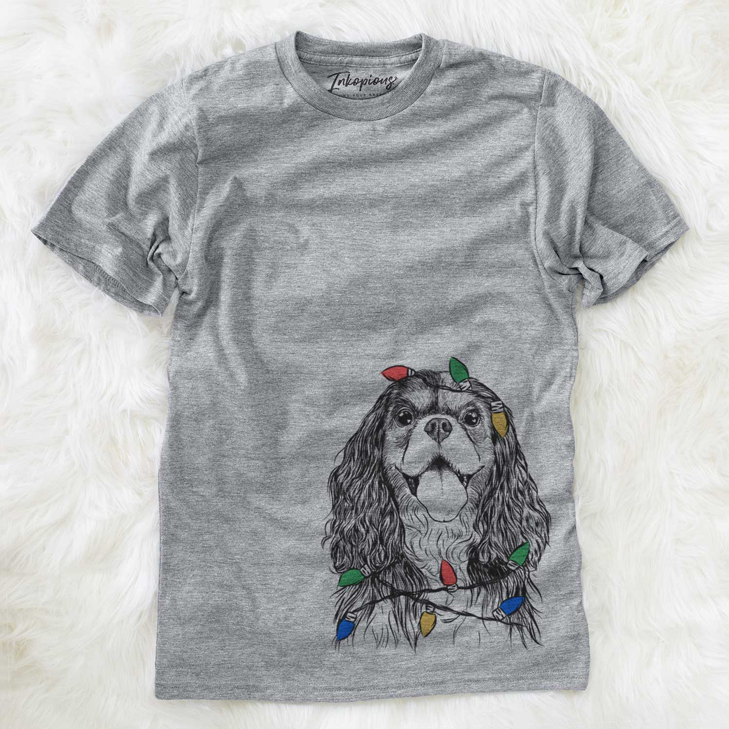 Christmas Lights Brandy the Cavalier King Charles Spaniel - Unisex Crewneck