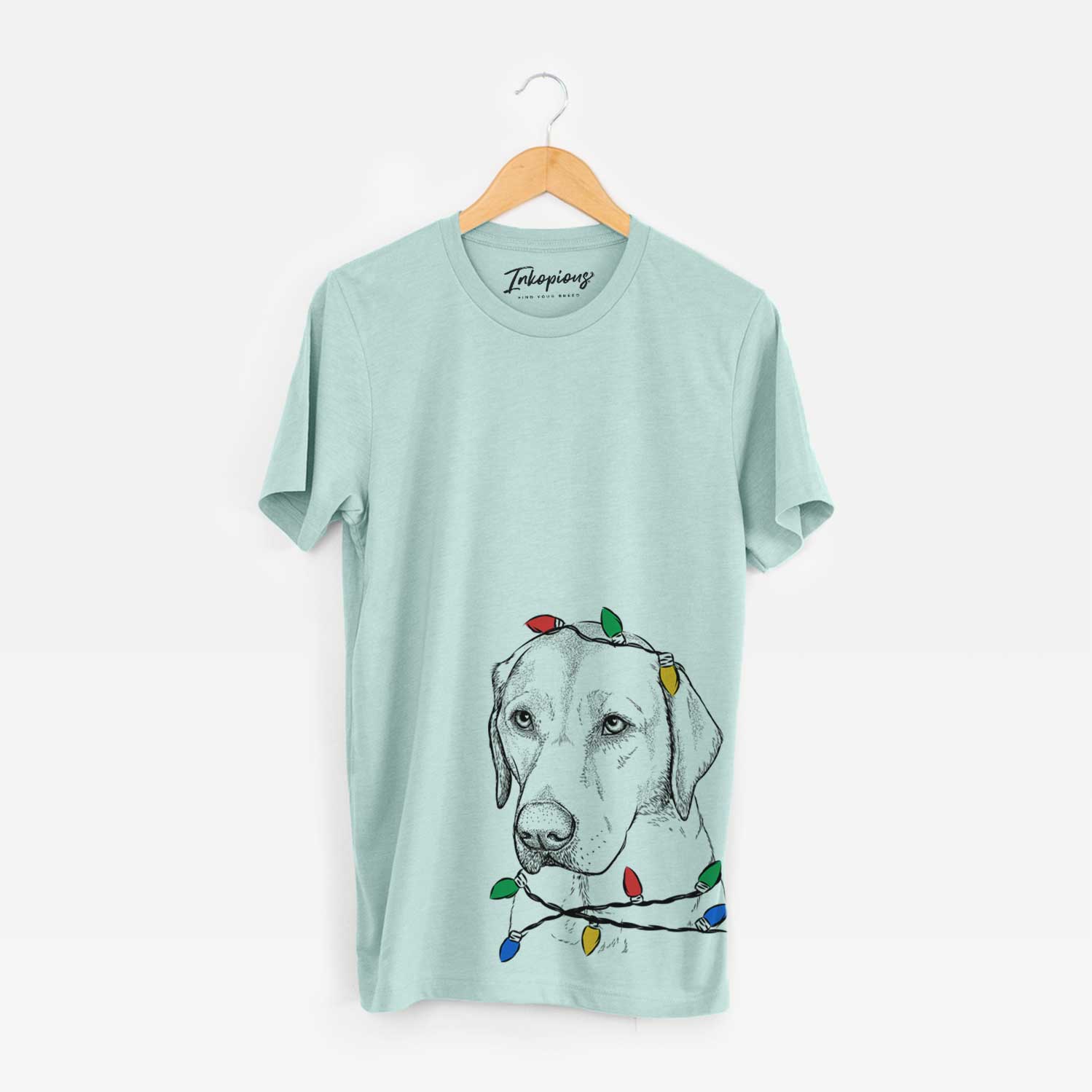 Christmas Lights Braxton the Yellow Lab - Unisex Crewneck