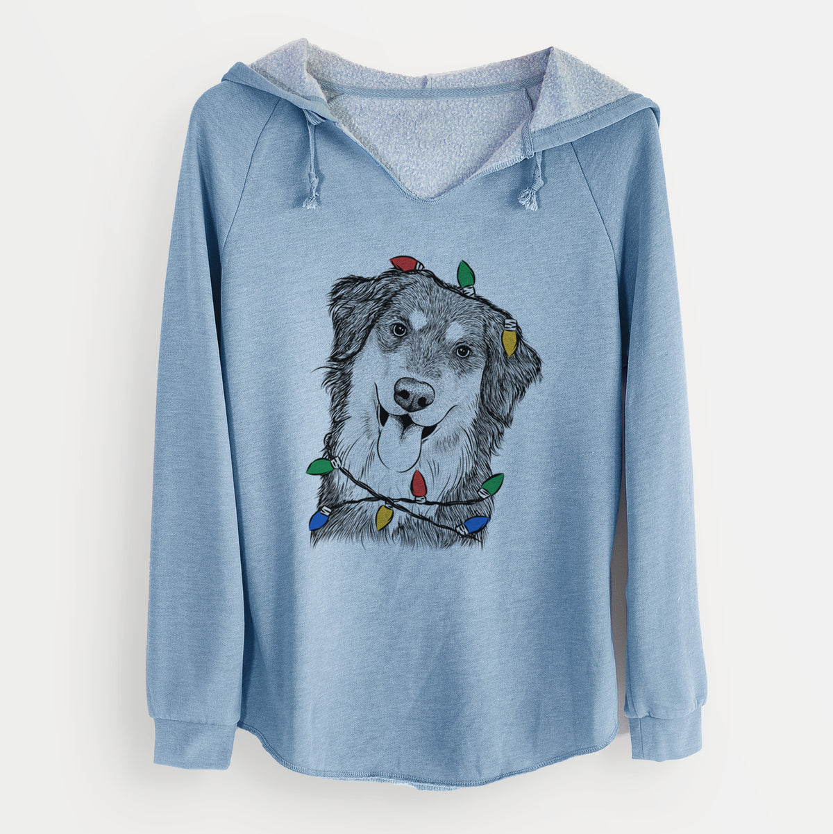 Christmas Lights Brodie the Golden Aussie - Cali Wave Hooded Sweatshirt