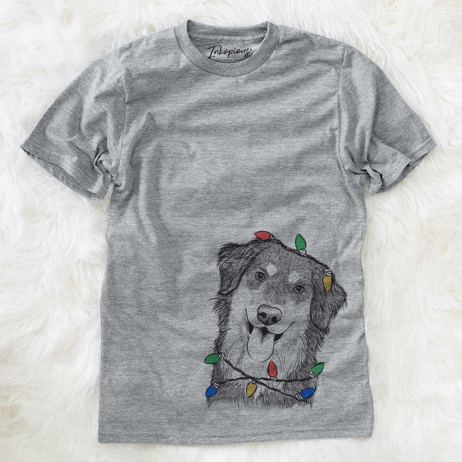 Christmas Lights Brodie the Golden Aussie - Unisex Crewneck