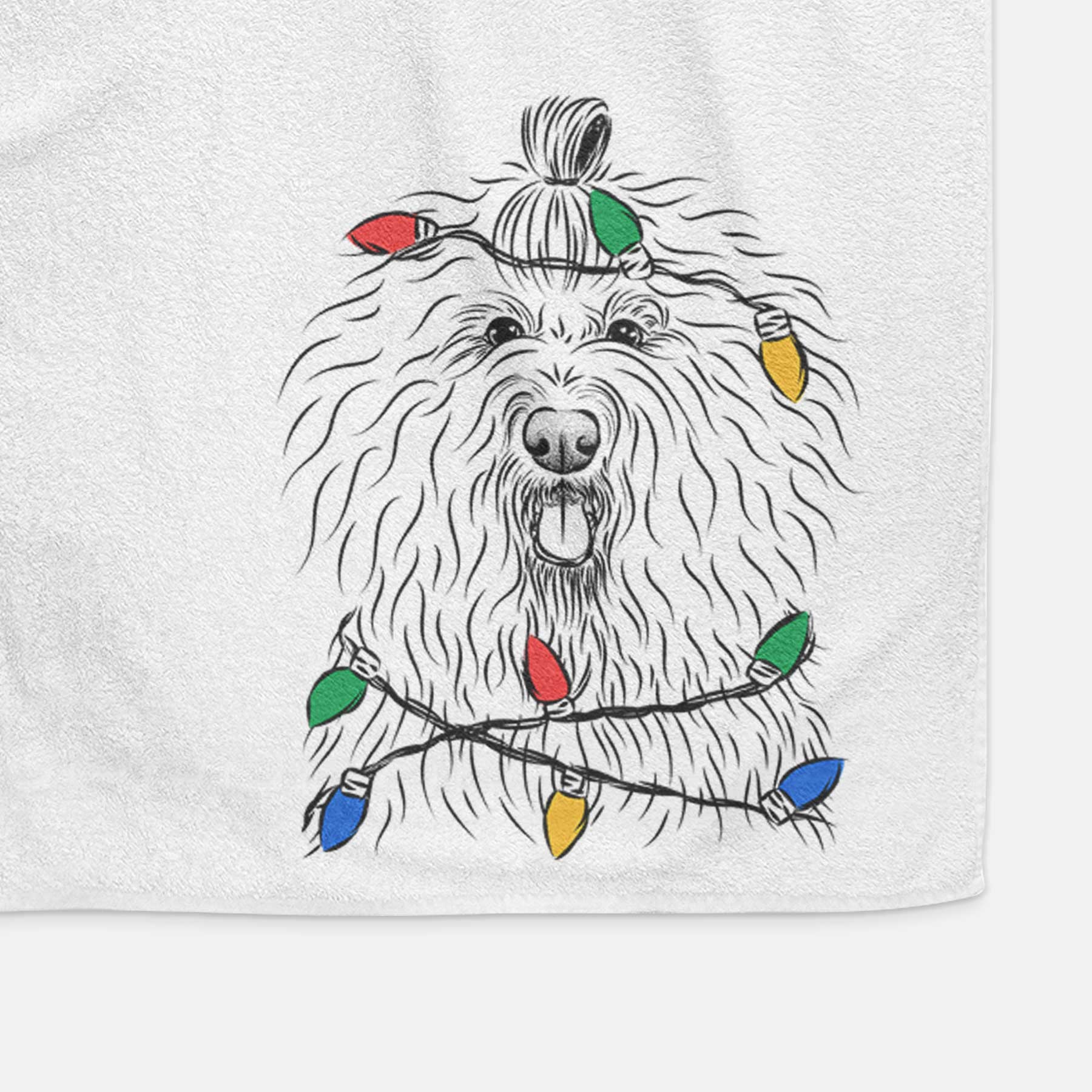 Brody the Old English Sheepdog Decorative Hand Towel