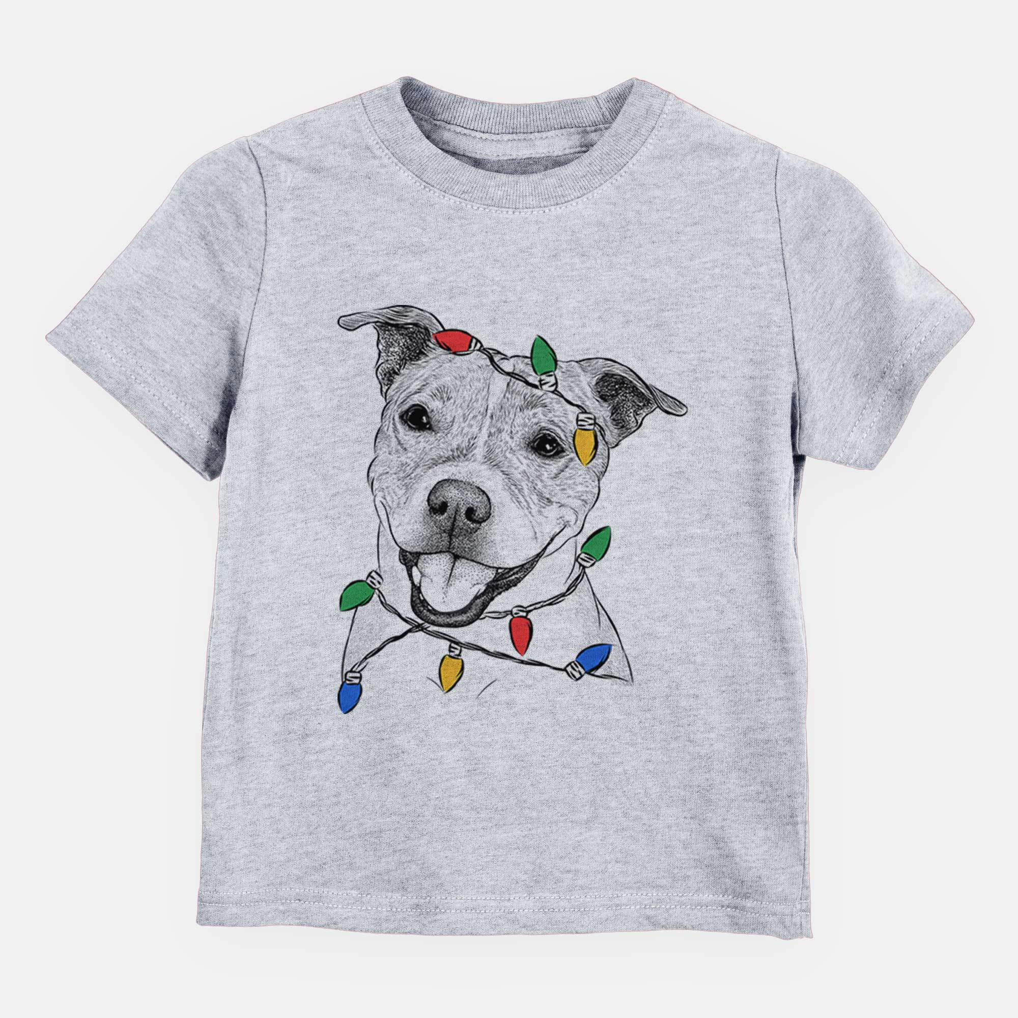 Christmas Lights BrookLyn the Staffordshire Bull Terrier - Kids/Youth/Toddler Shirt