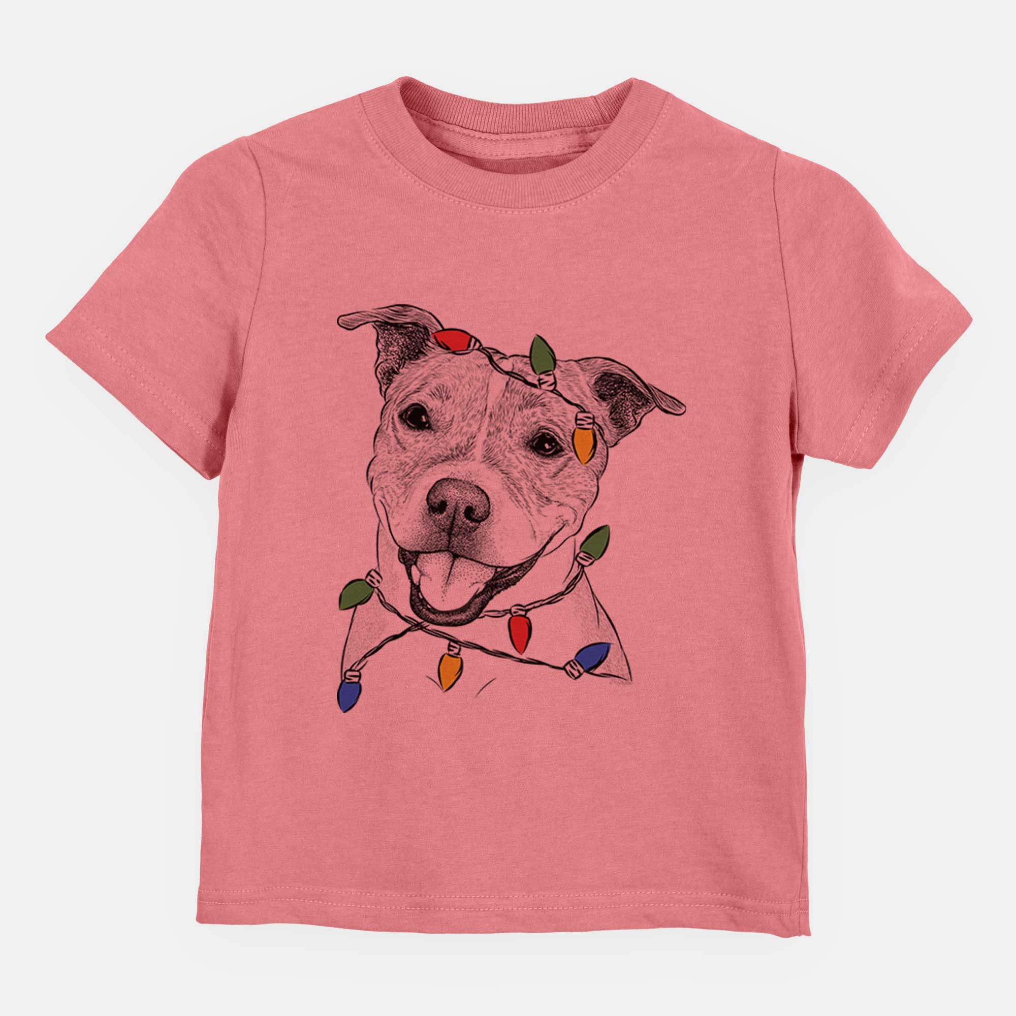 Christmas Lights BrookLyn the Staffordshire Bull Terrier - Kids/Youth/Toddler Shirt