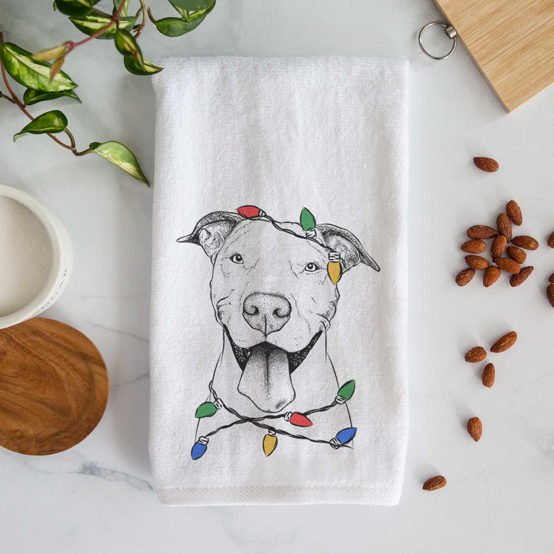 Bruce the American Staffordshire Terrier Decorative Hand Towel