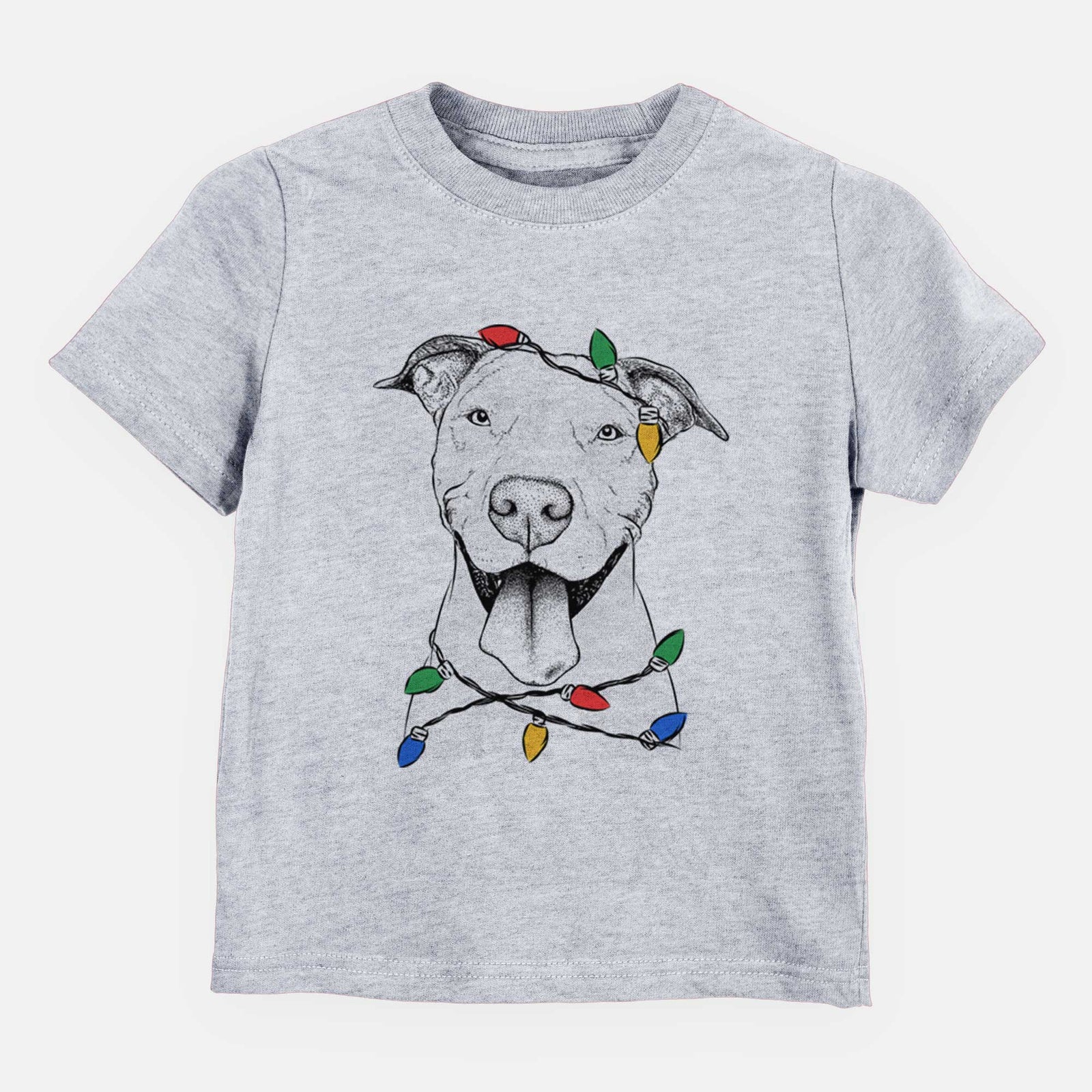 Christmas Lights Bruce the American Staffordshire Terrier - Kids/Youth/Toddler Shirt