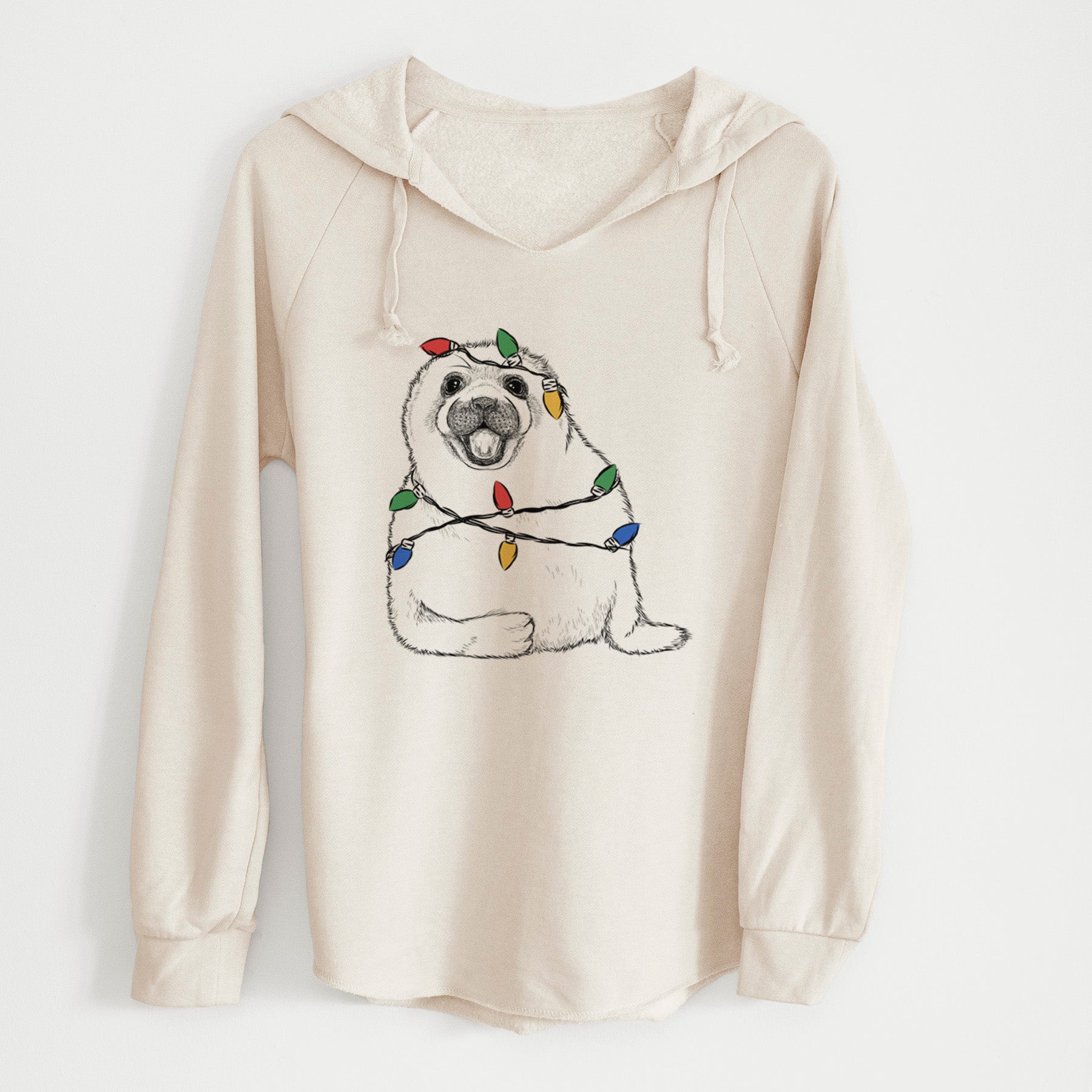 Christmas Lights Bub the Harp Seal - Cali Wave Hooded Sweatshirt