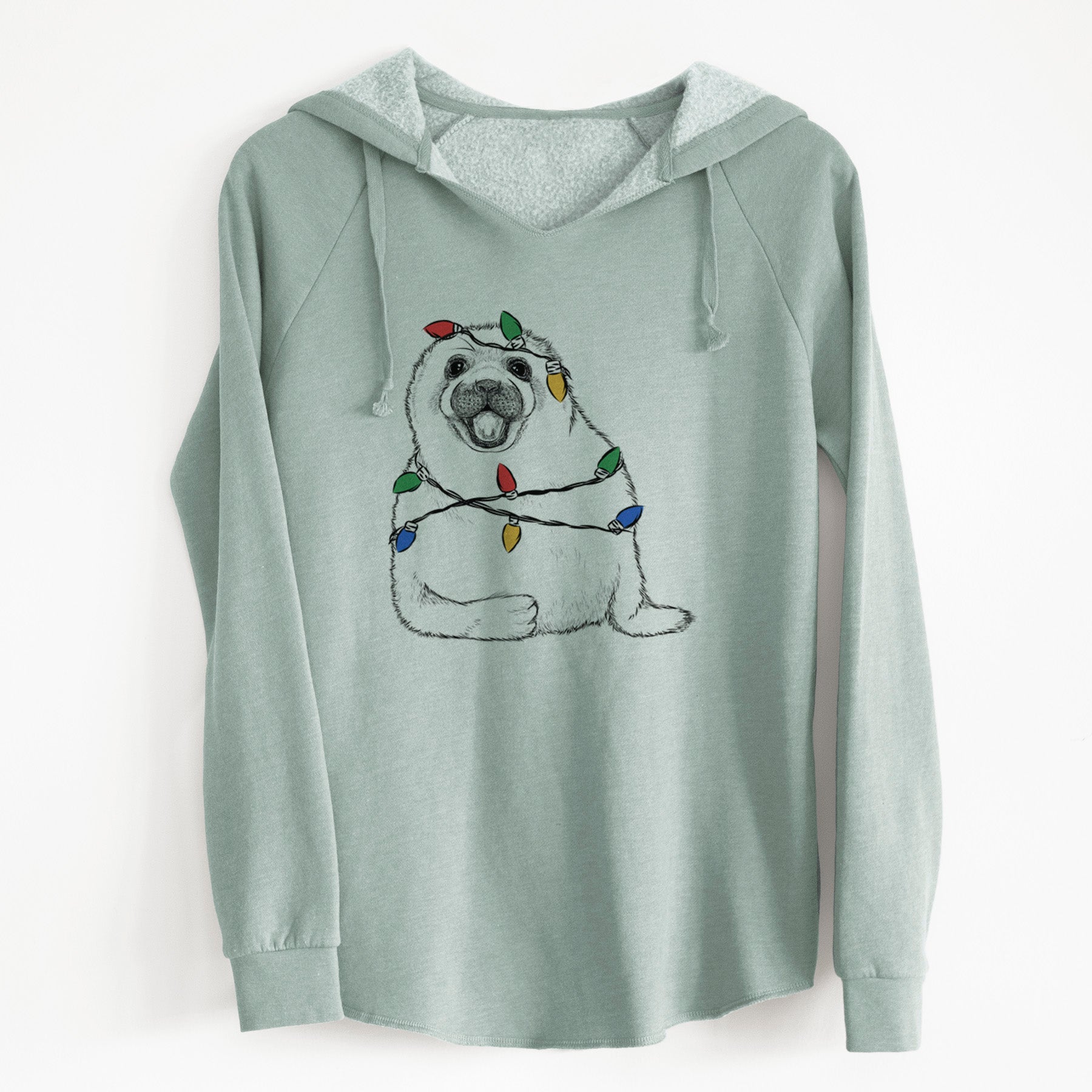 Christmas Lights Bub the Harp Seal - Cali Wave Hooded Sweatshirt