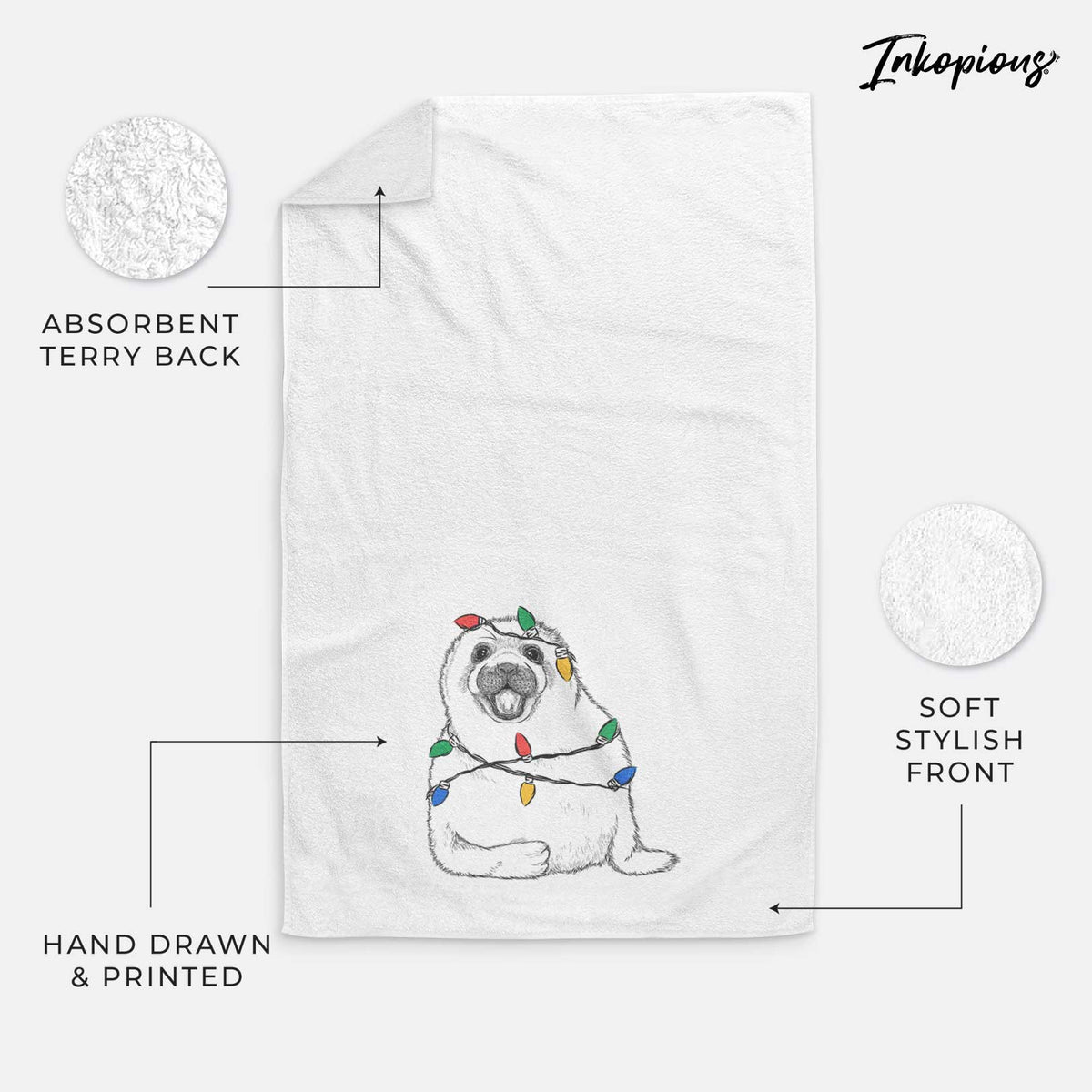 Bub the Harp Seal Decorative Hand Towel