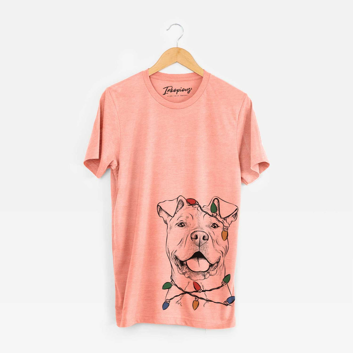 Christmas Lights Bubba Scraps the American Staffordshire Mix - Unisex Crewneck